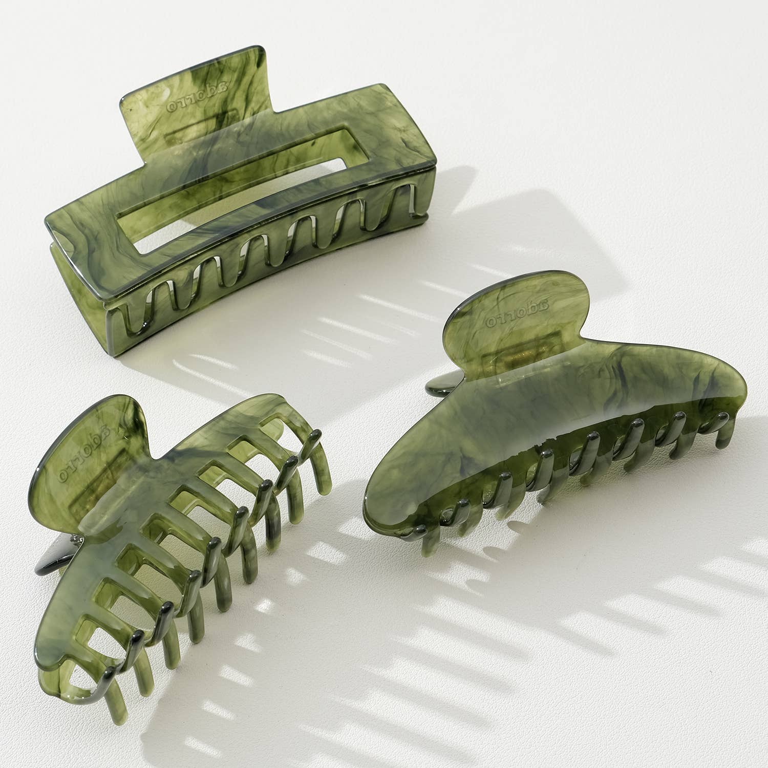 Jade Green Large | Assorted Large Claw Clips - Proper
