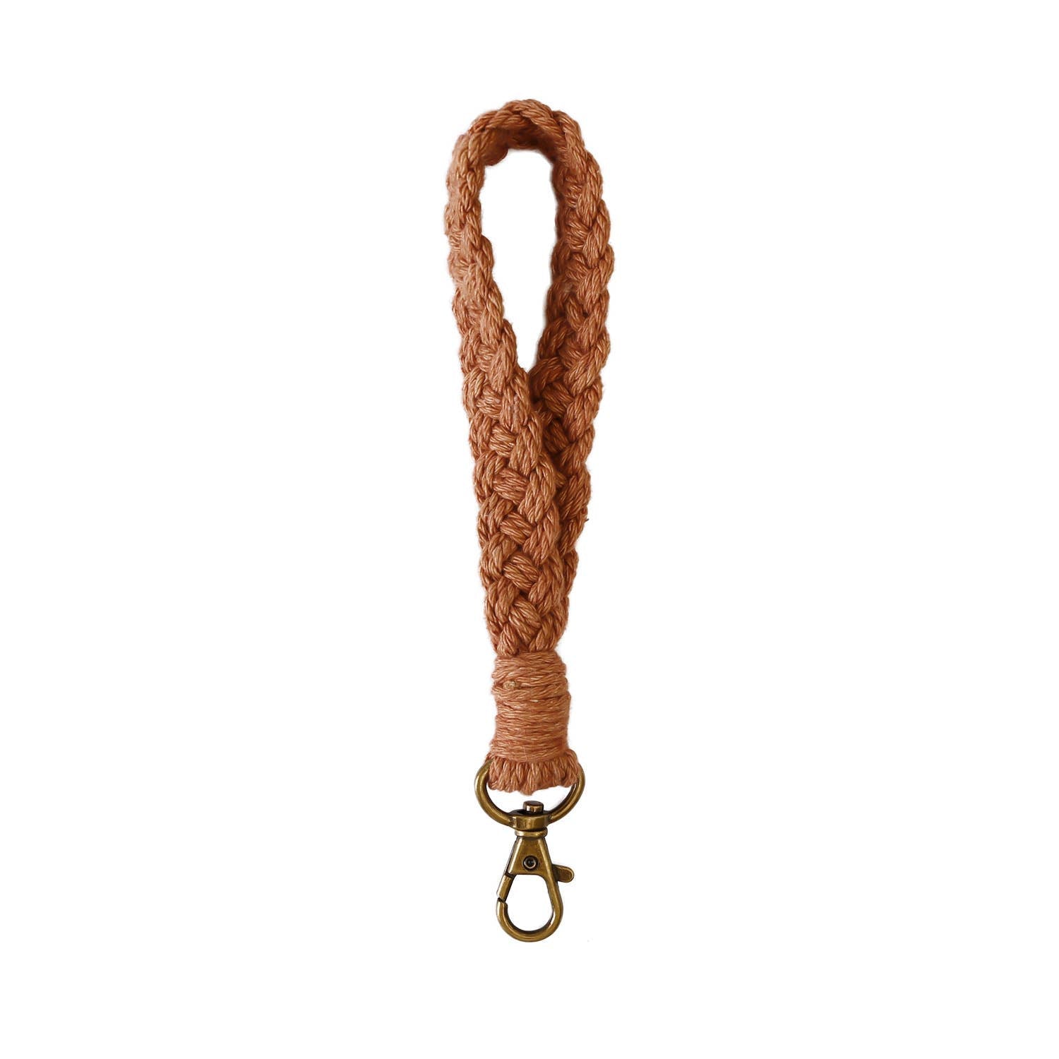 Macrame Flat Braided Wristlet Keychain - Proper