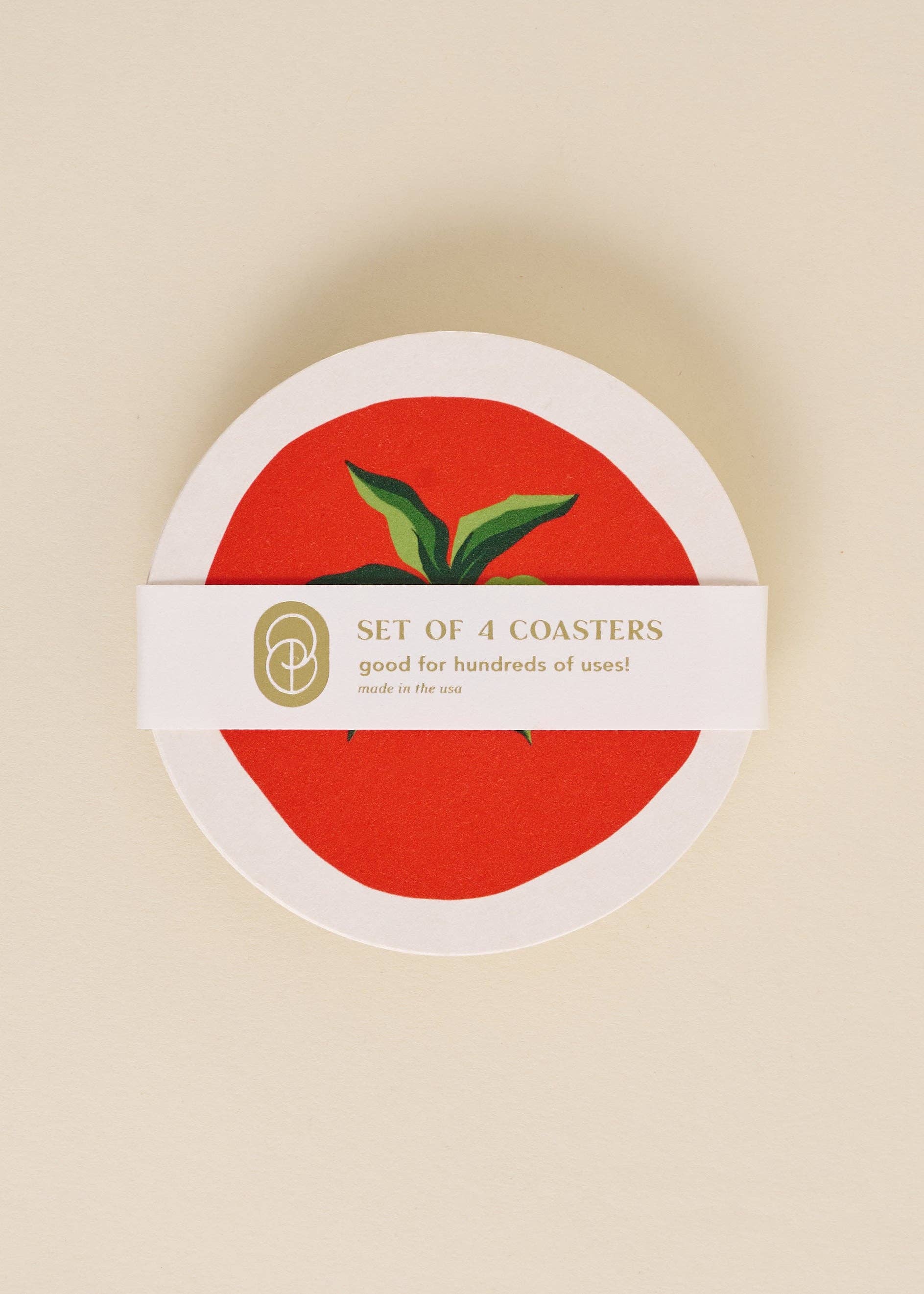 Tomato Coasters - Set of Four - Proper
