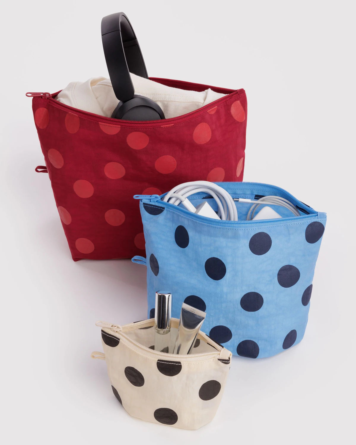 Baggu Go Pouch Set - Polka Dot Mix