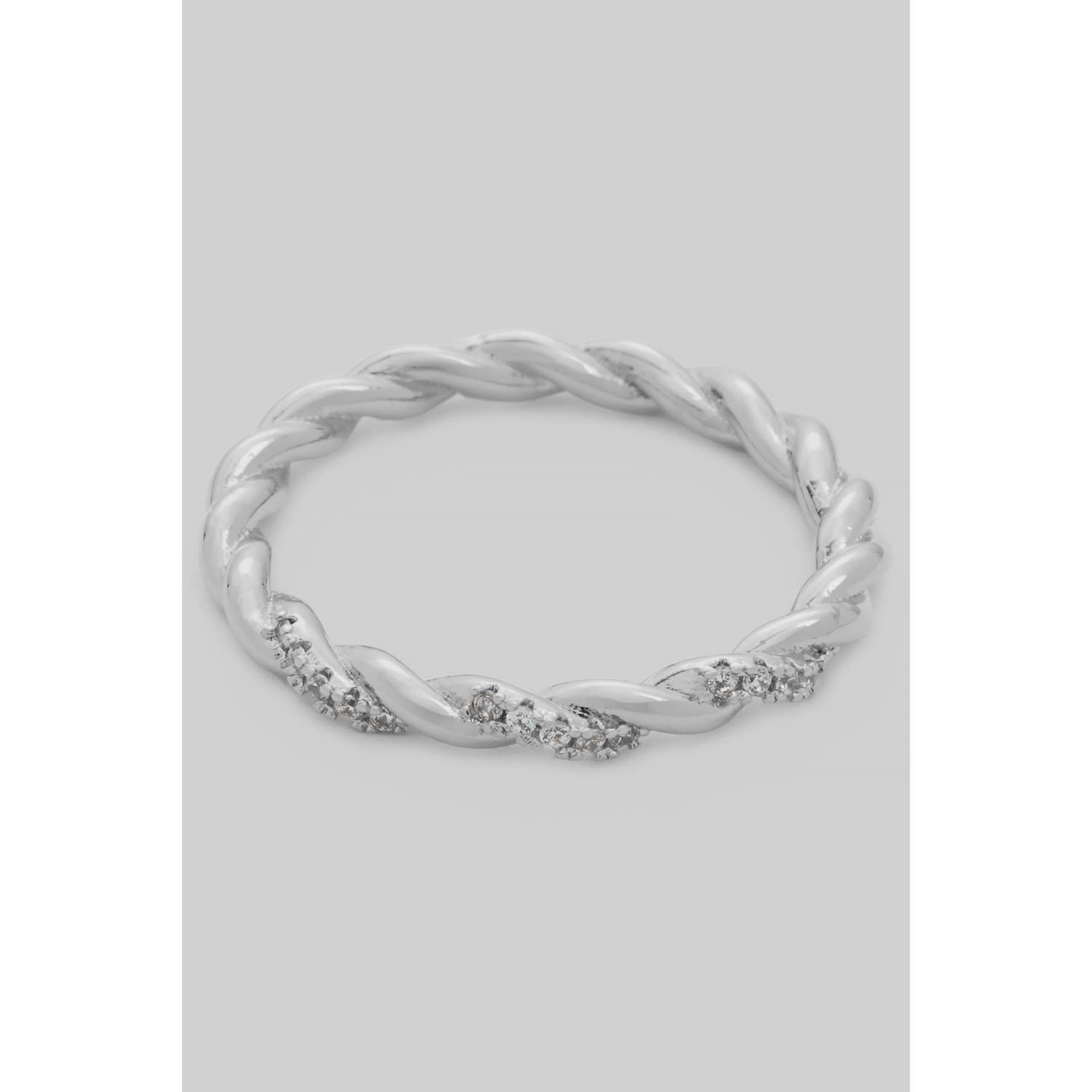 Twist Pave CZ Ring