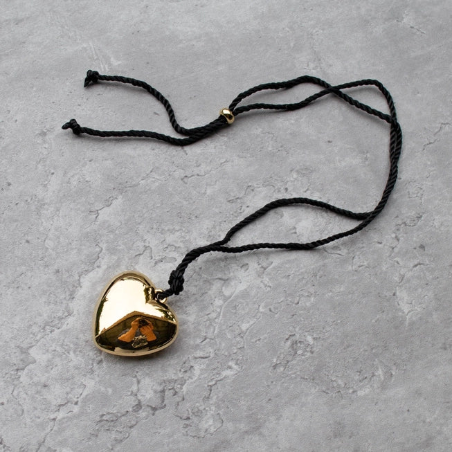 Chunky Metal Heart Necklace - Proper