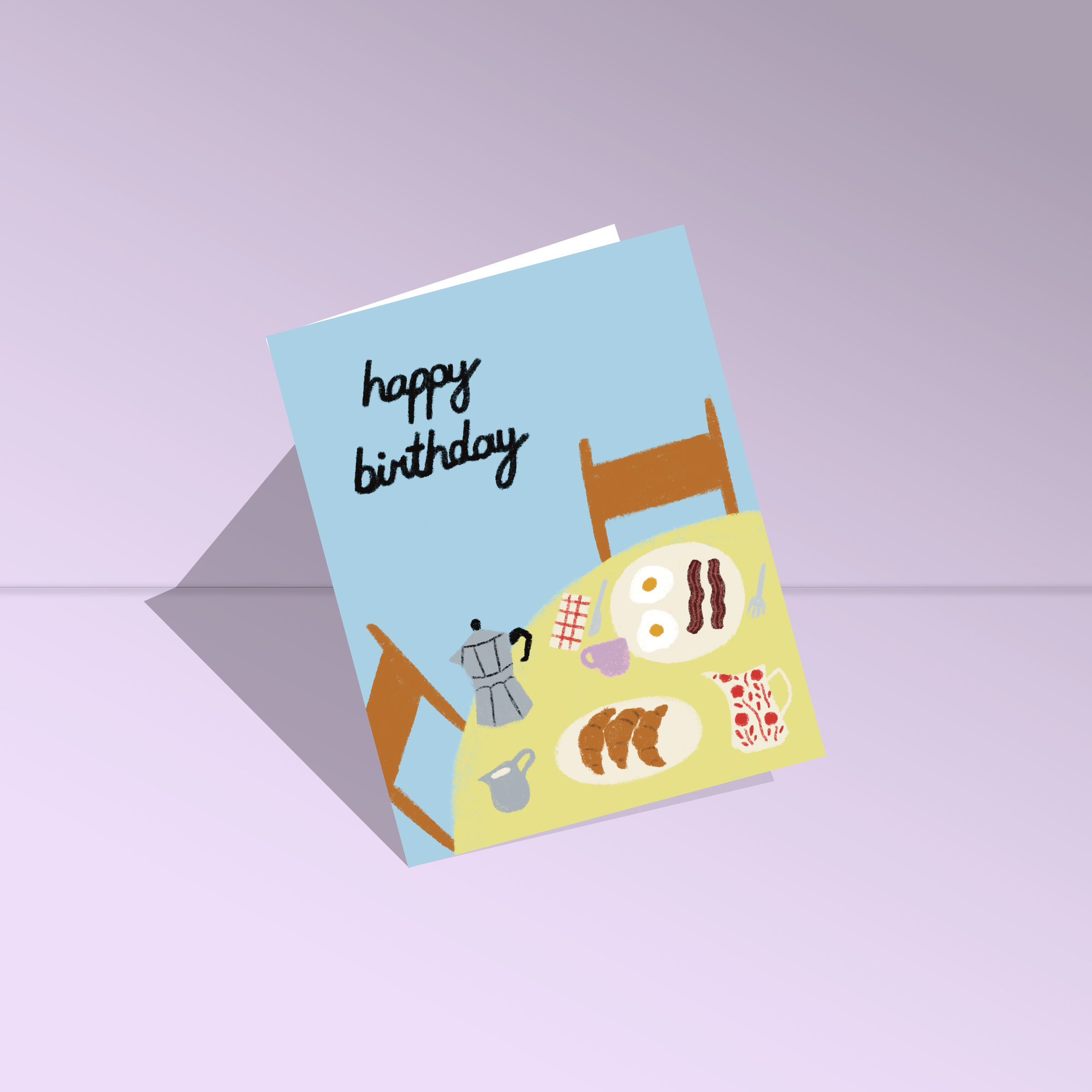 Breakfast Birthday Card - Proper