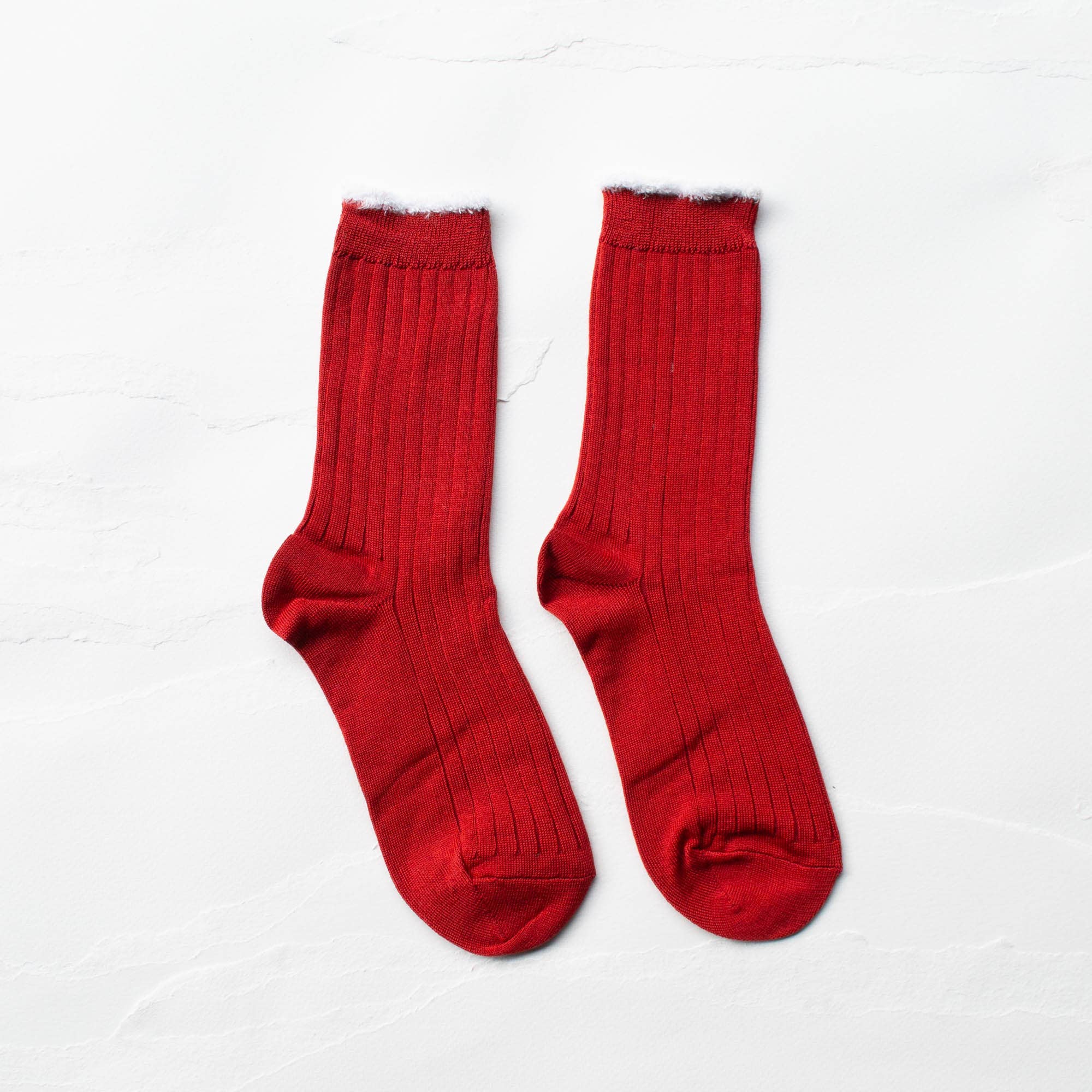 Fuzzy Trim Socks - Proper