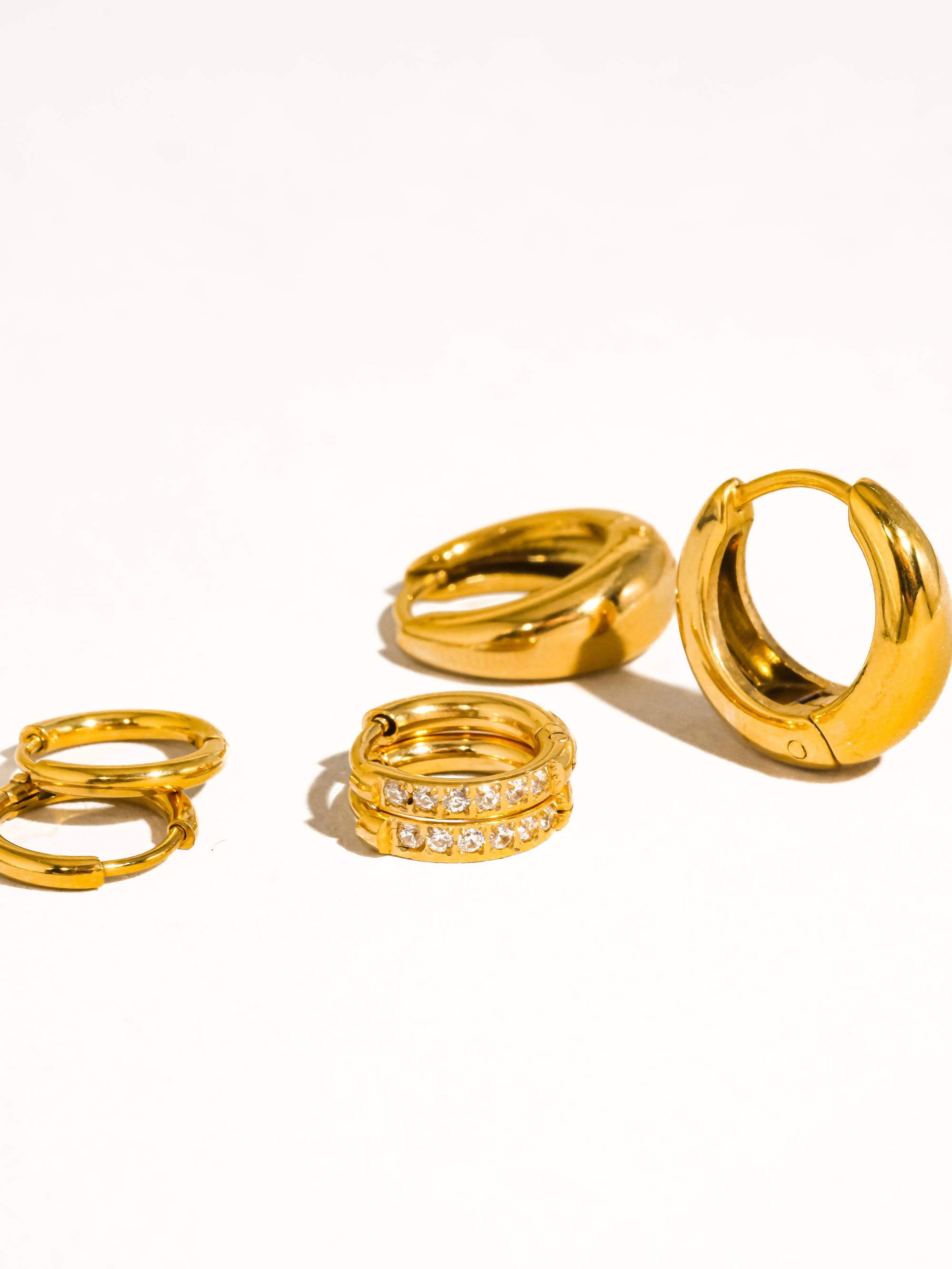Rayon Hoop Earring Set