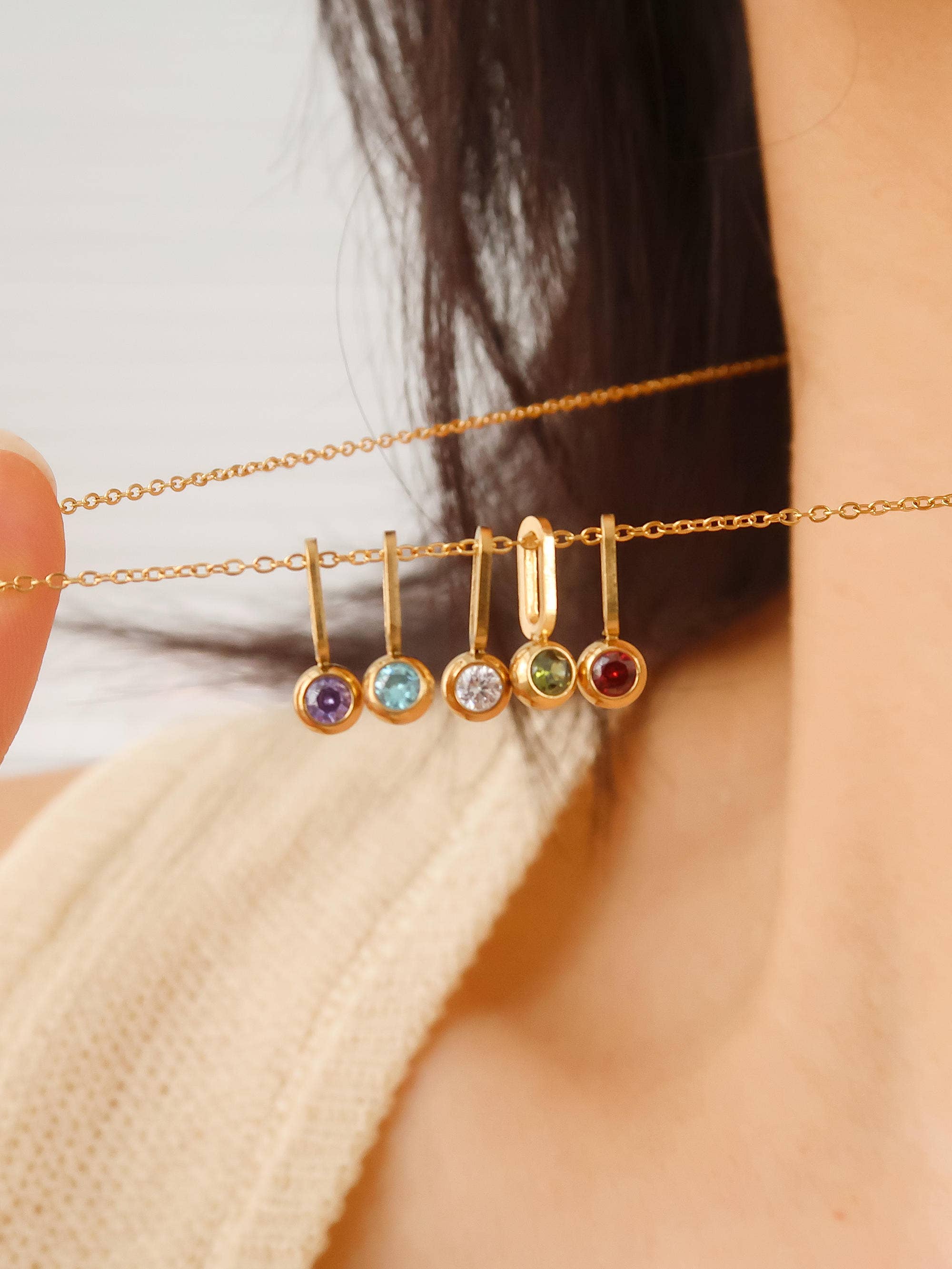 Reyna Five Stone Necklace