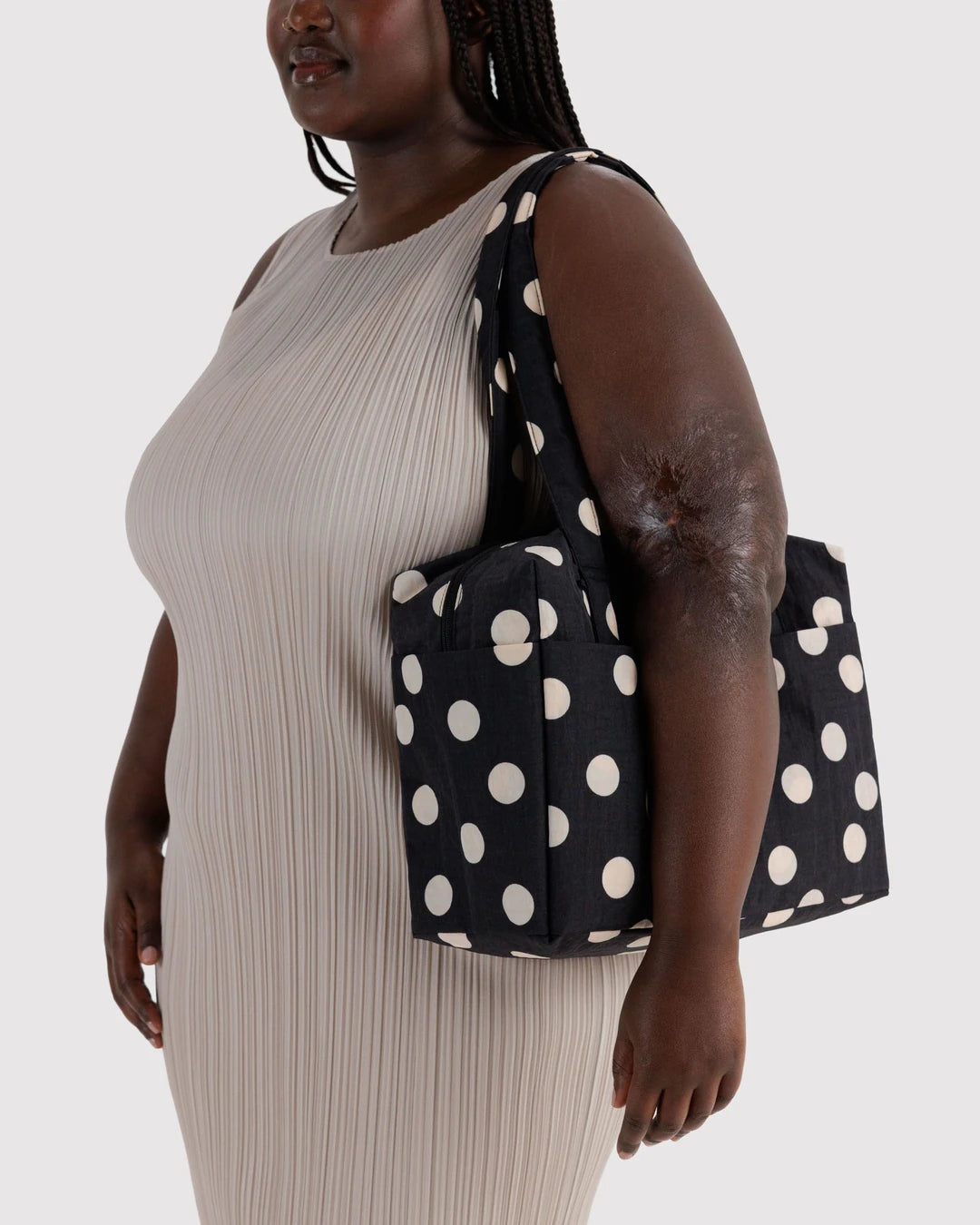 Baggu Everyday Cloud Bag - Black And Cream Polka Dot
