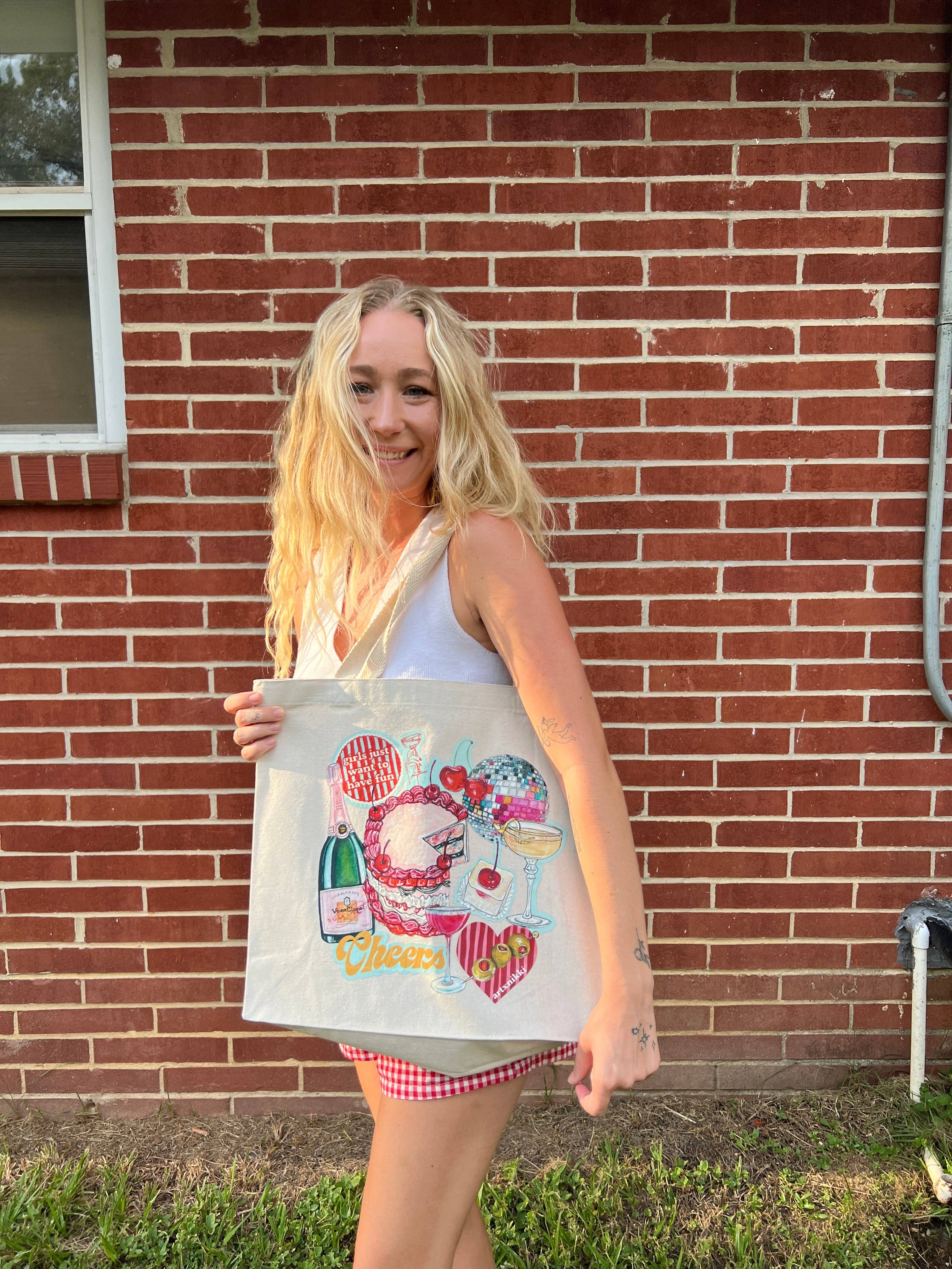Girls Just Want to Have Fun! Collage Tote Bag