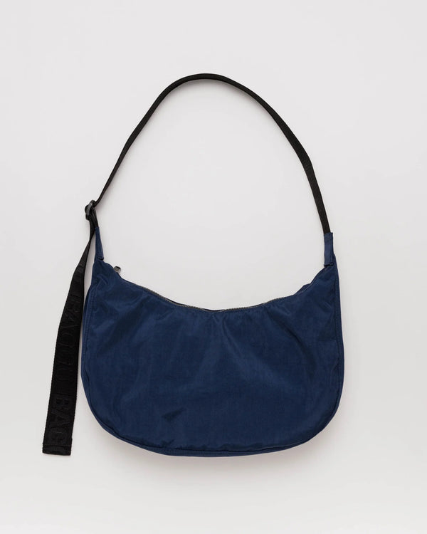 Navy Baggu Medium Nylon Crescent Bag - Proper