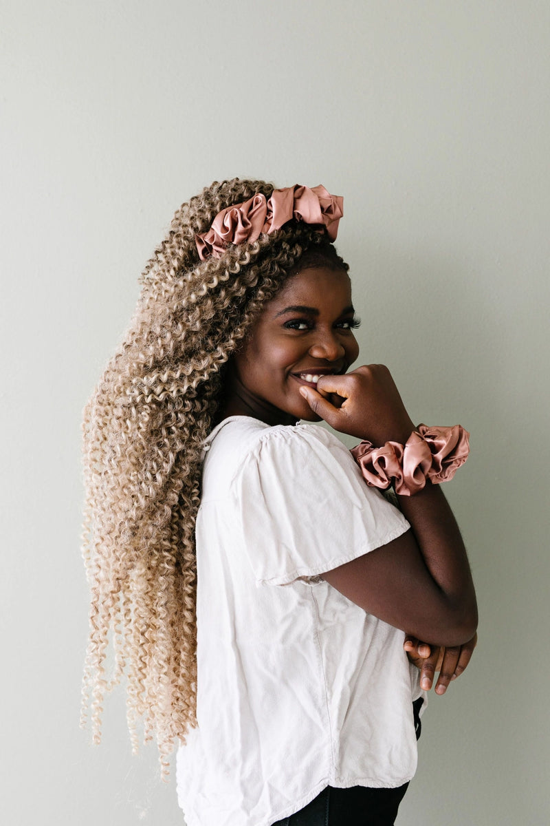 Clay Jumbo Satin Scrunchie - Proper