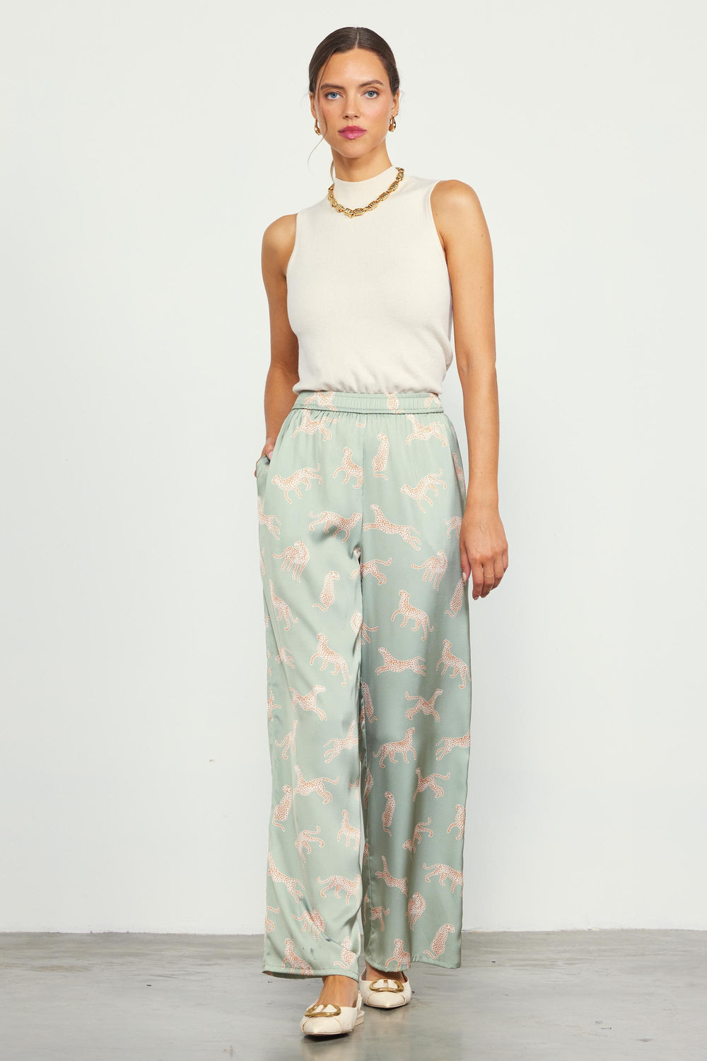 Maja Coated Pants Black