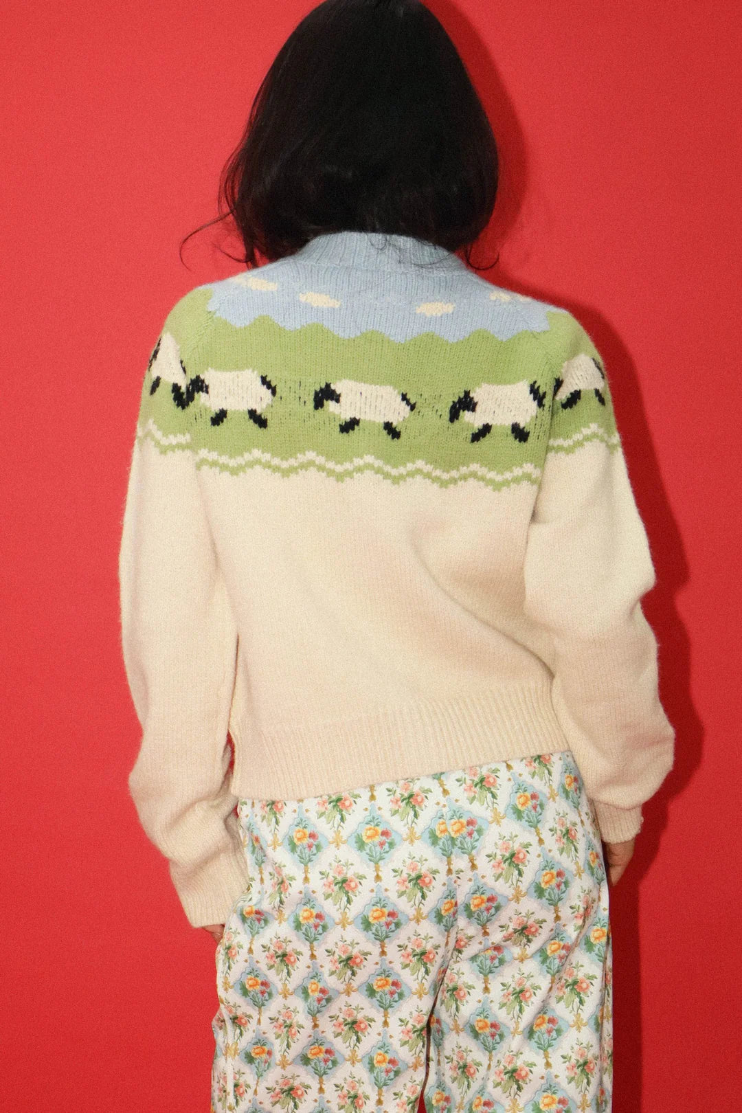 Sheep Pattern Cardigan