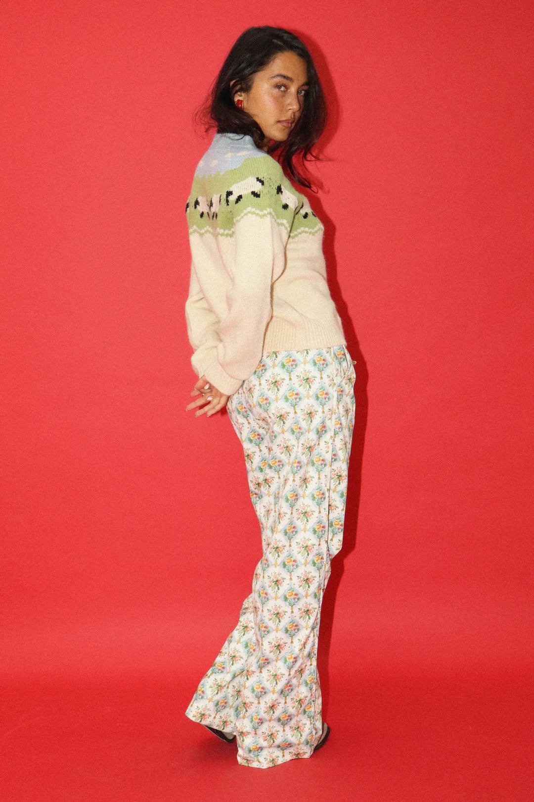 Sheep Pattern Cardigan