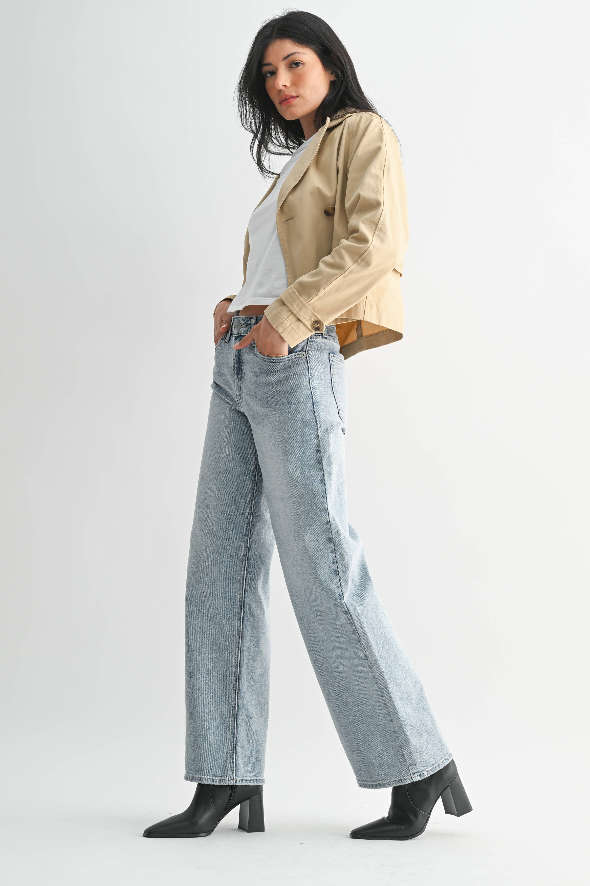 Light Wash Straight Jeans - Proper