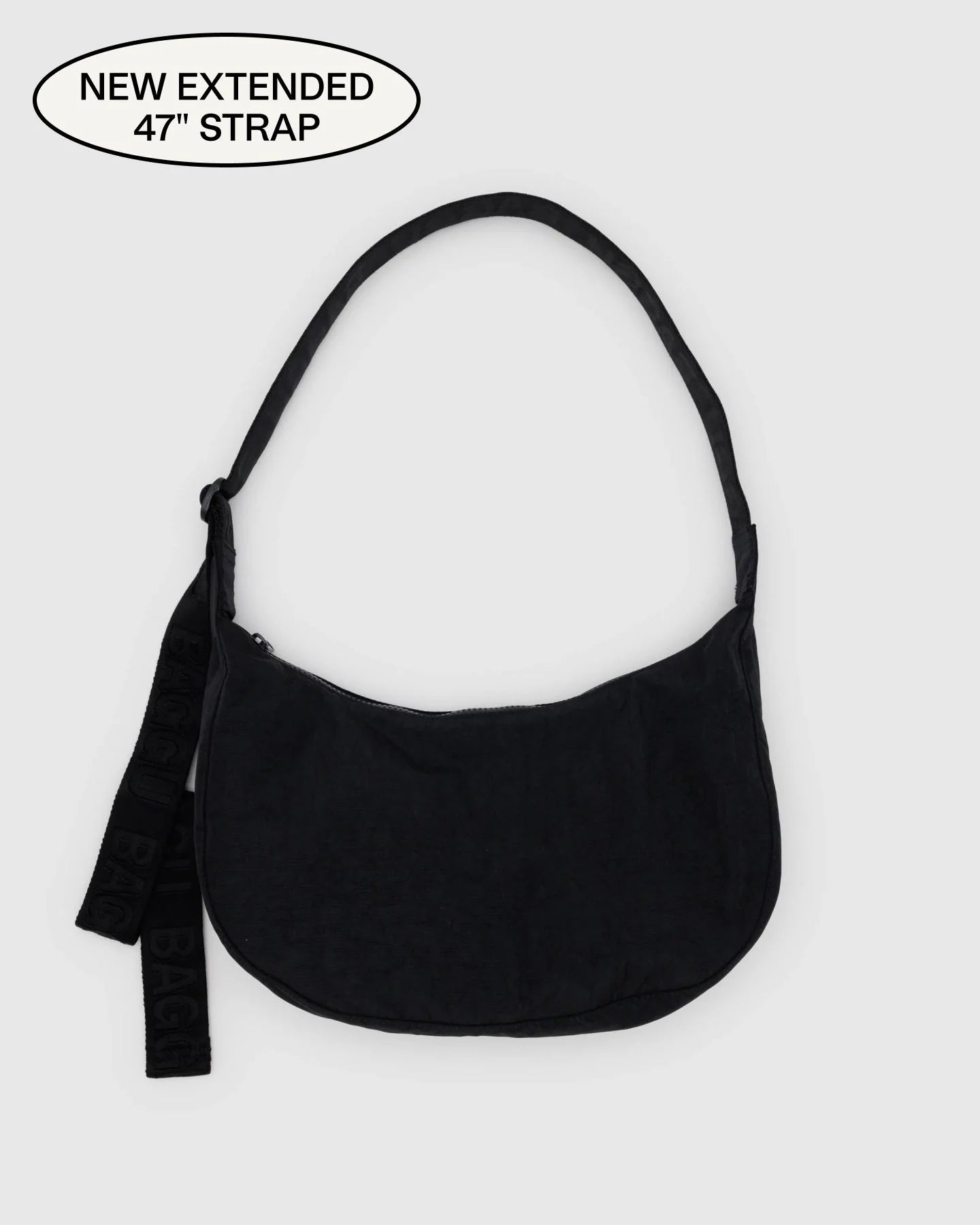 Baggu Medium Nylon Crescent Bag -  Black - Proper