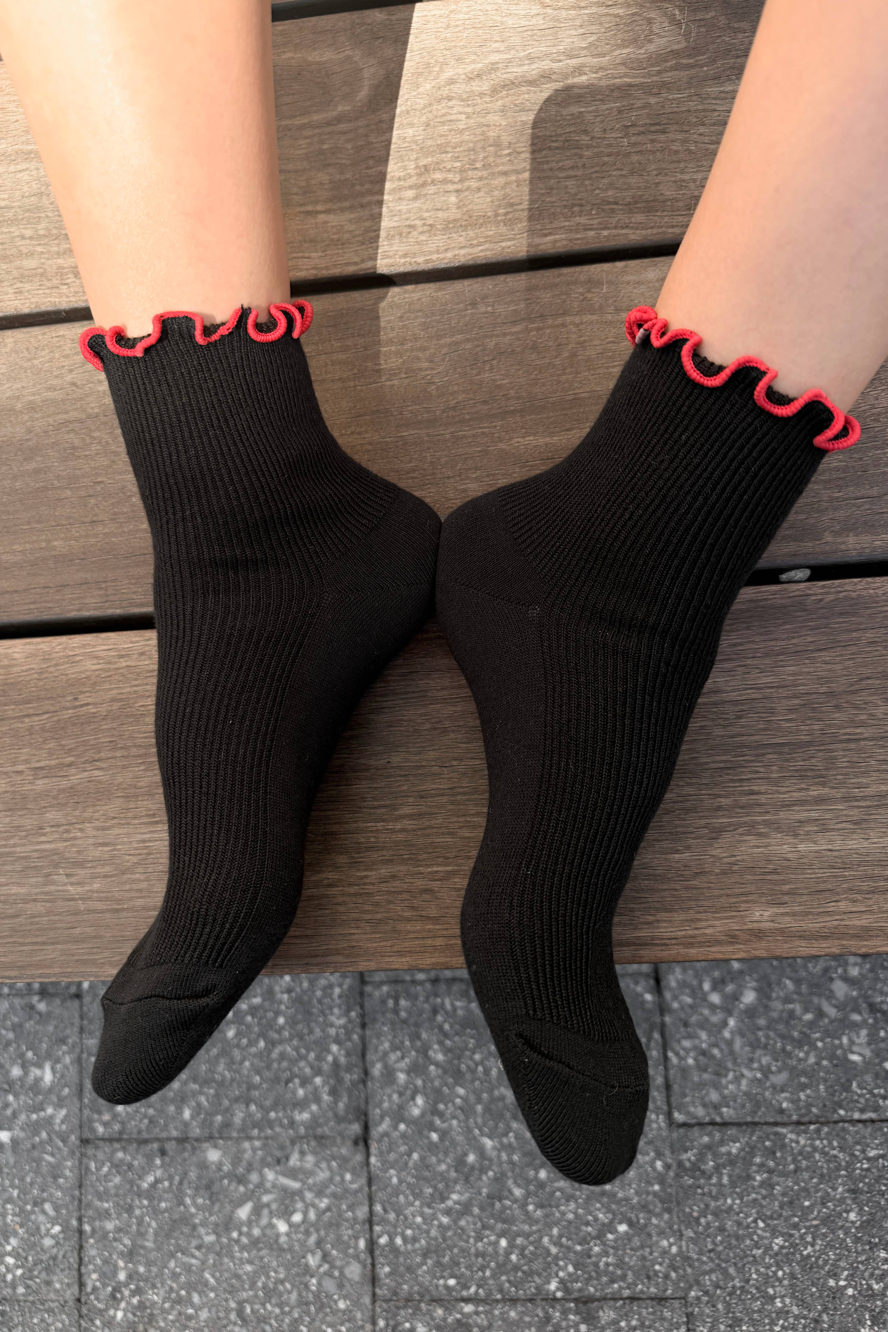 The Petite Ruffled Modal Socks (wholesale) - Proper