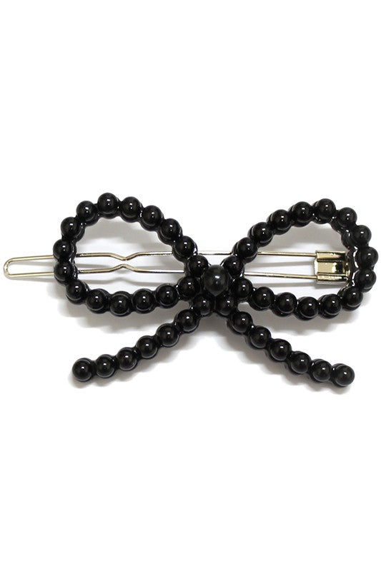 Beaded Bow Hair Clip - Proper