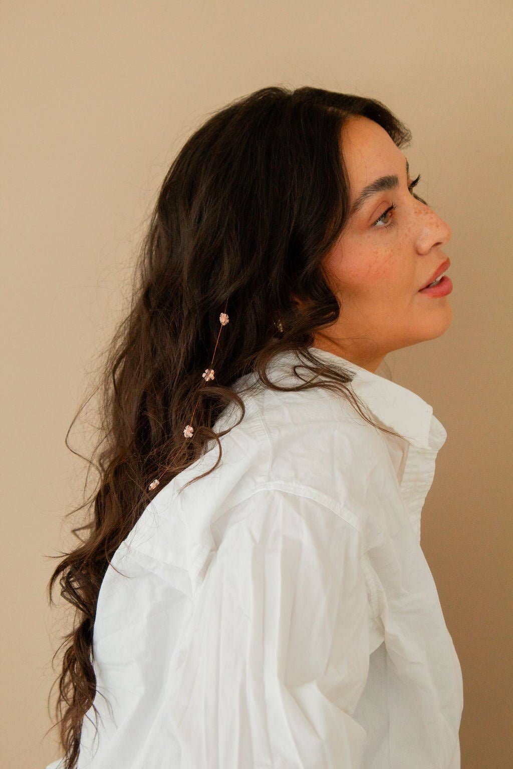 Crystal Flower Hair Chain - Proper