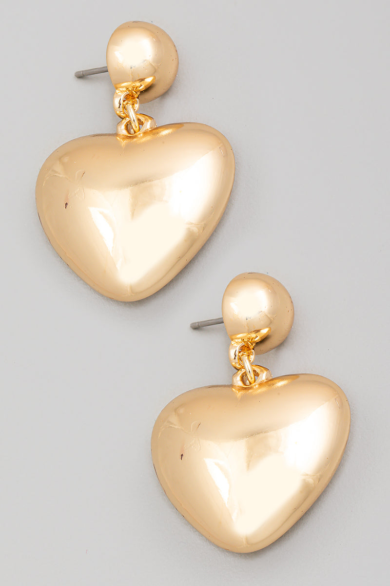Puffy Heart Earrings - Proper