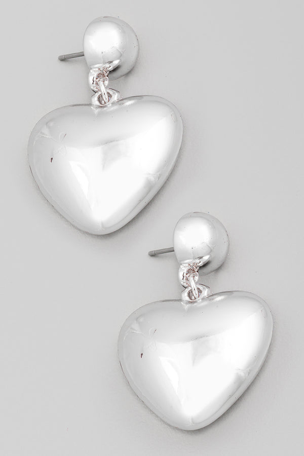 Puffy Heart Earrings - Proper