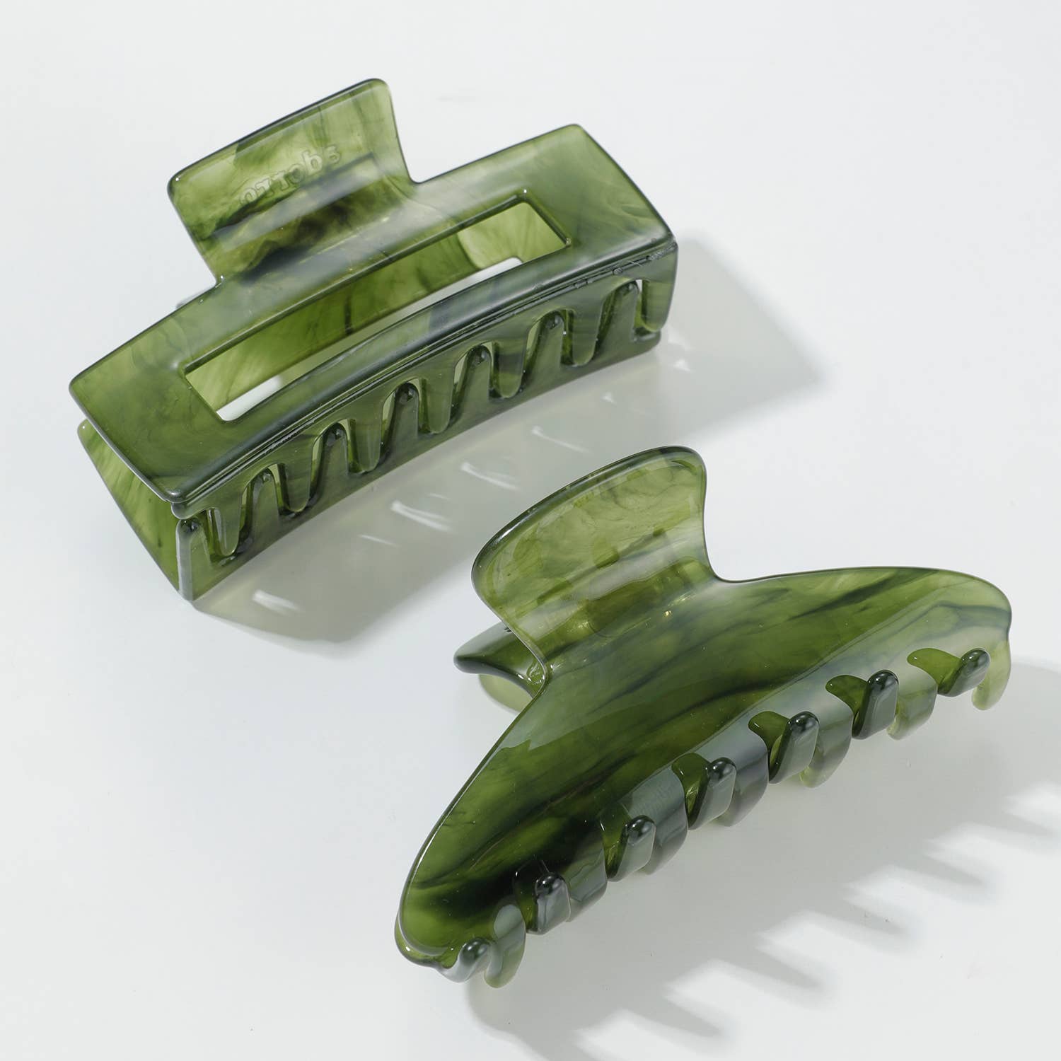 Jade Green Claw Clips