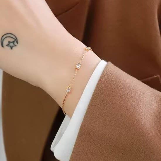 18K STAINLESS STEEL TARNISH FREE RHINE BRACELET | 40B5210 - Proper