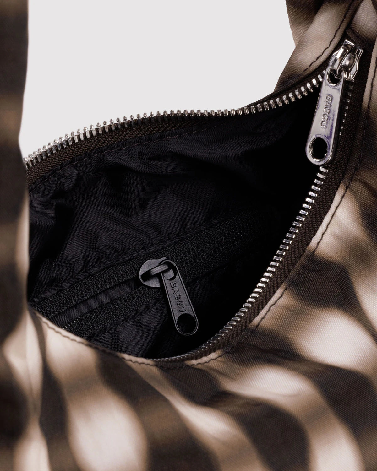 Small Nylon Meringue Bag - Blurred Gingham Brown - Proper