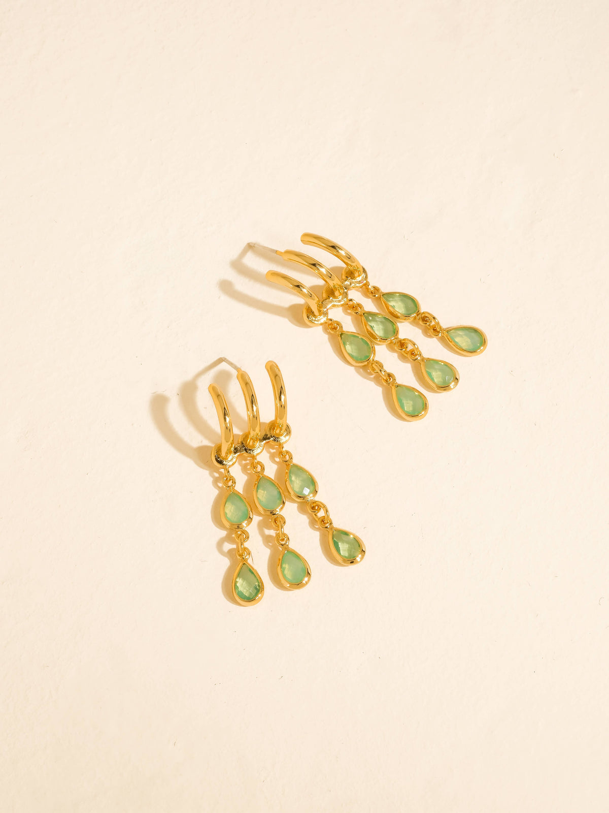 Fresco 18K Gold Vintage Crystal Drop Earrings - Proper