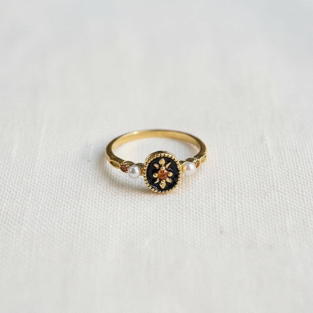 Vintage Inspired Enamel Ring