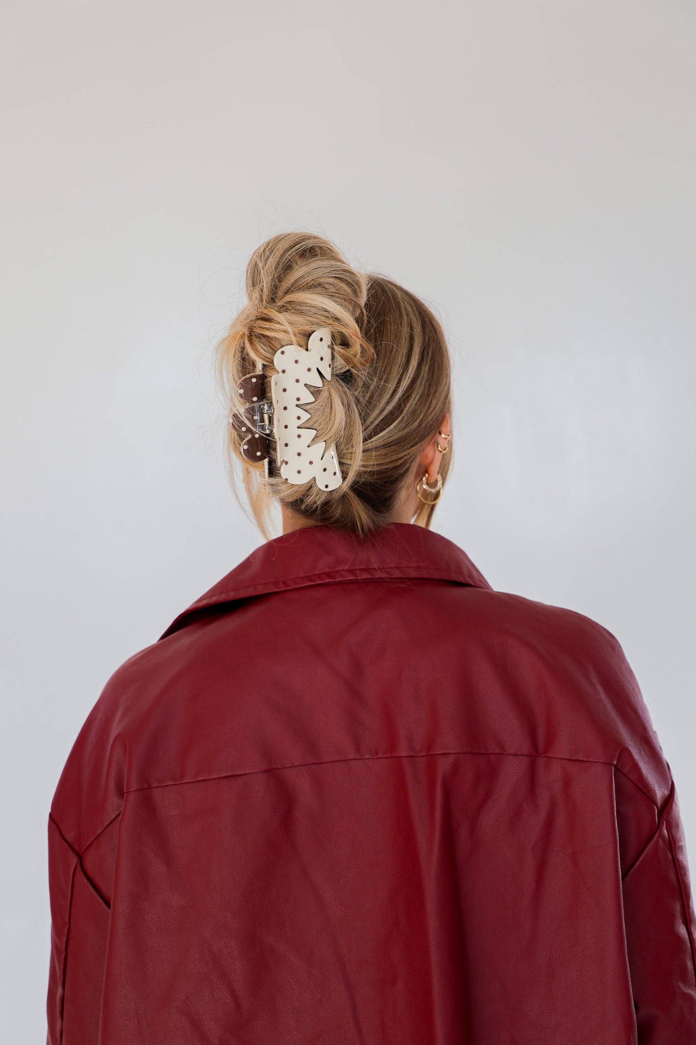 Brown & Cream Petal Arch Claw Clip - Proper