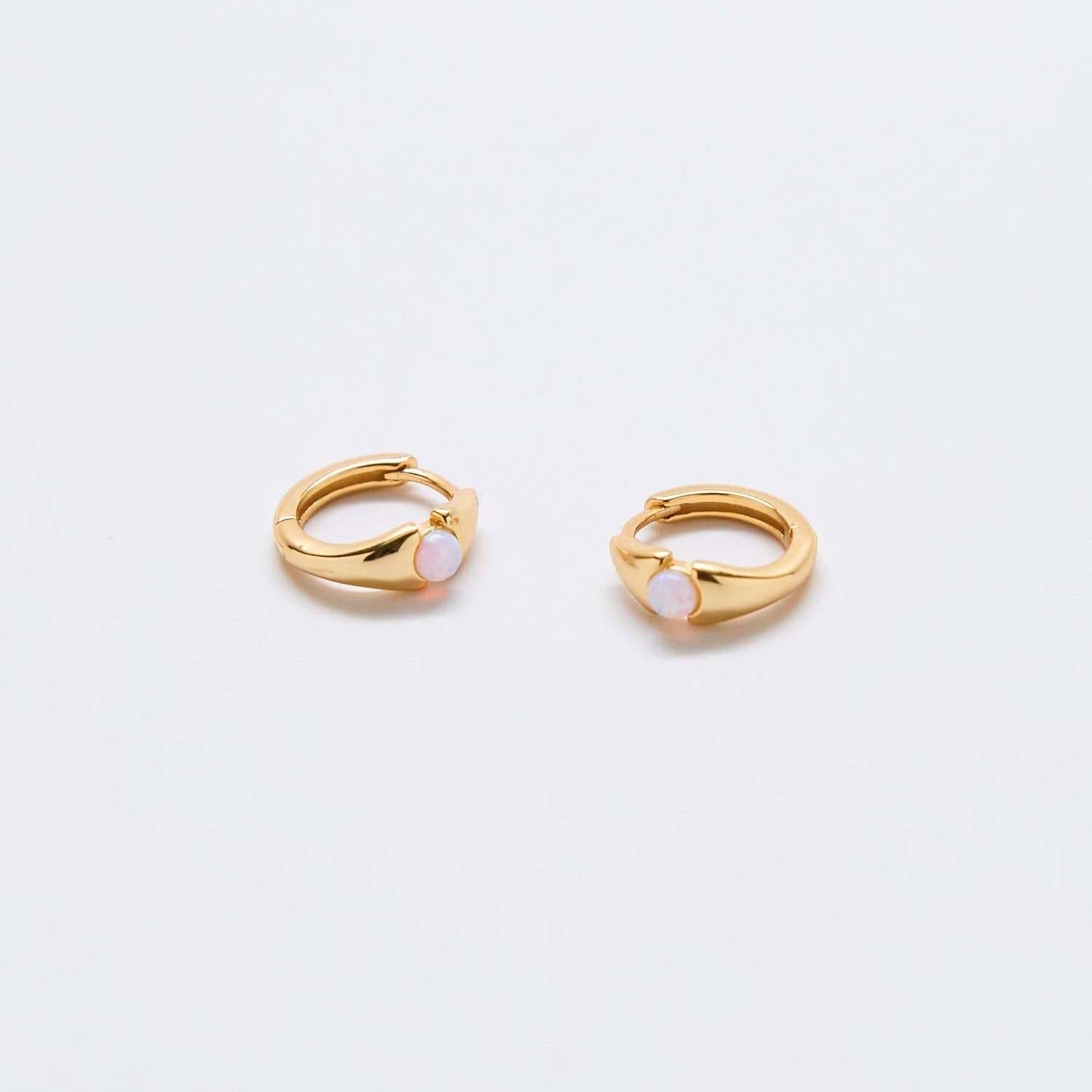 Opal Mini Huggie Hoop Earrings