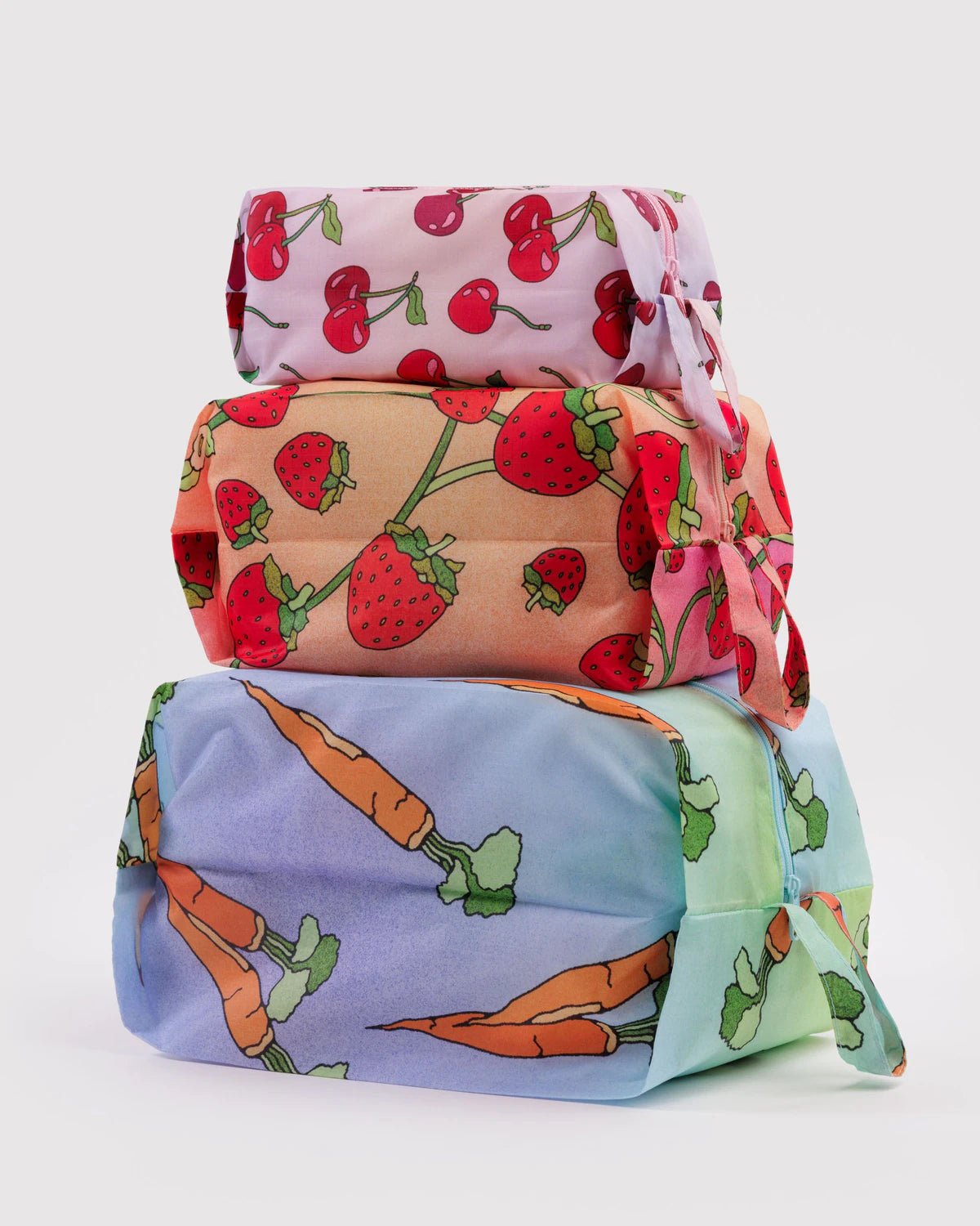 Baggu 3D Zip Set - Carrots & Berries