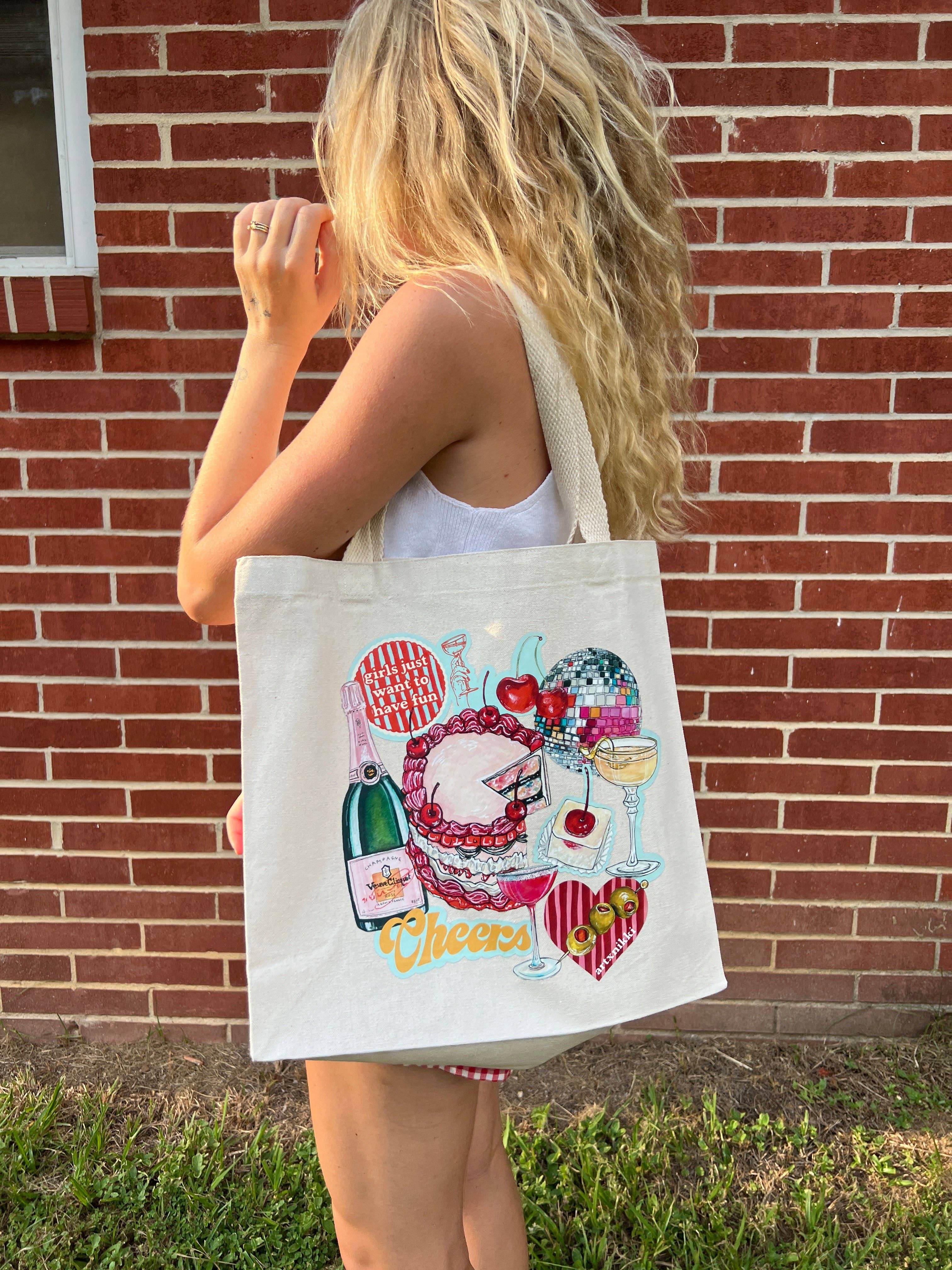 Girls Just Want to Have Fun! Collage Tote Bag