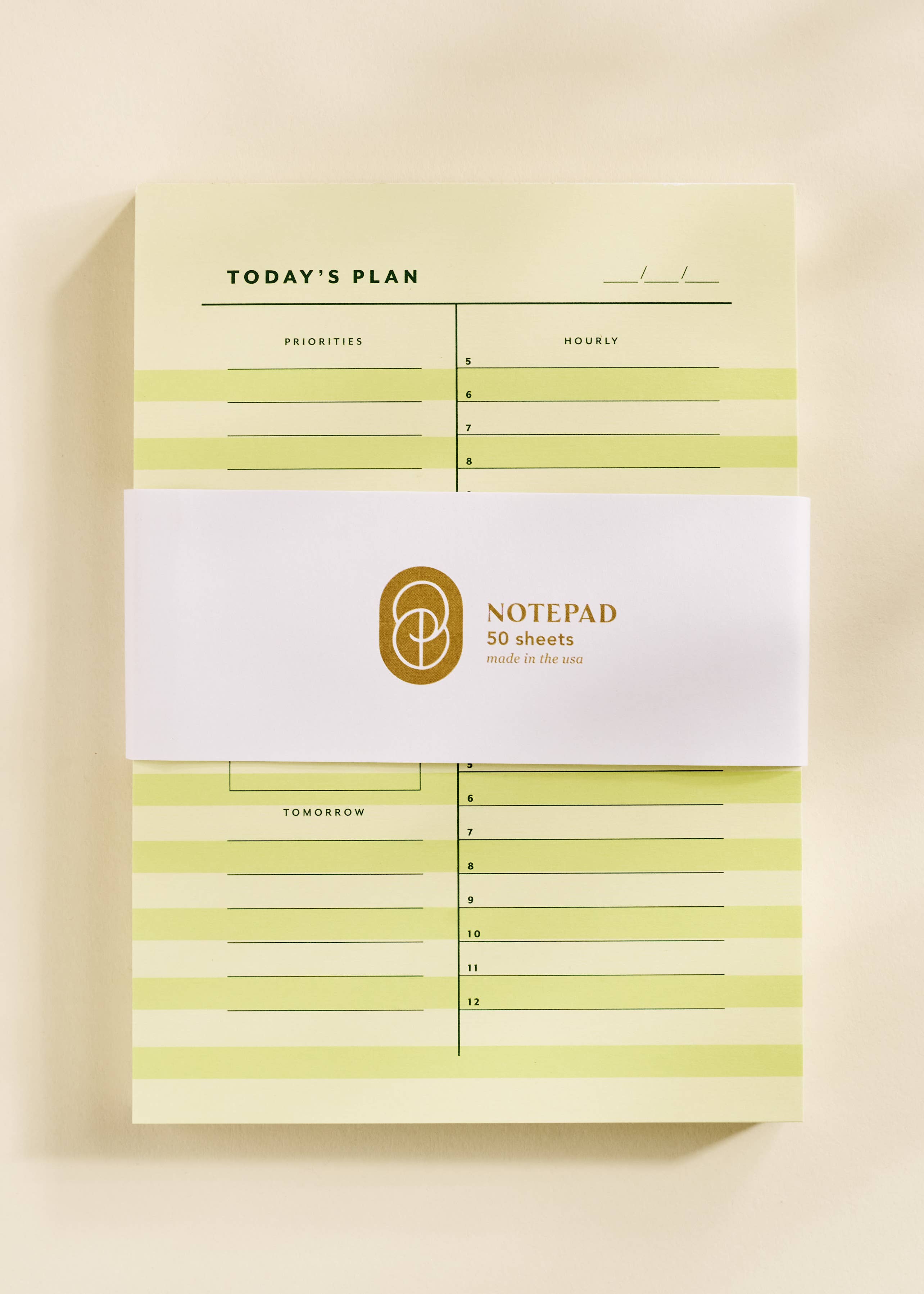 Highlights Yellow Stripe Daily Planner Notepad - Proper