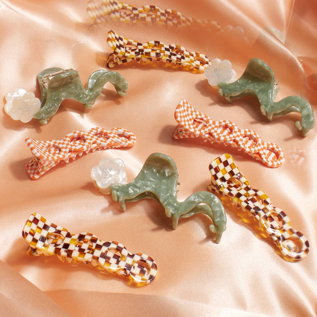Orange Blossom Claw Clip