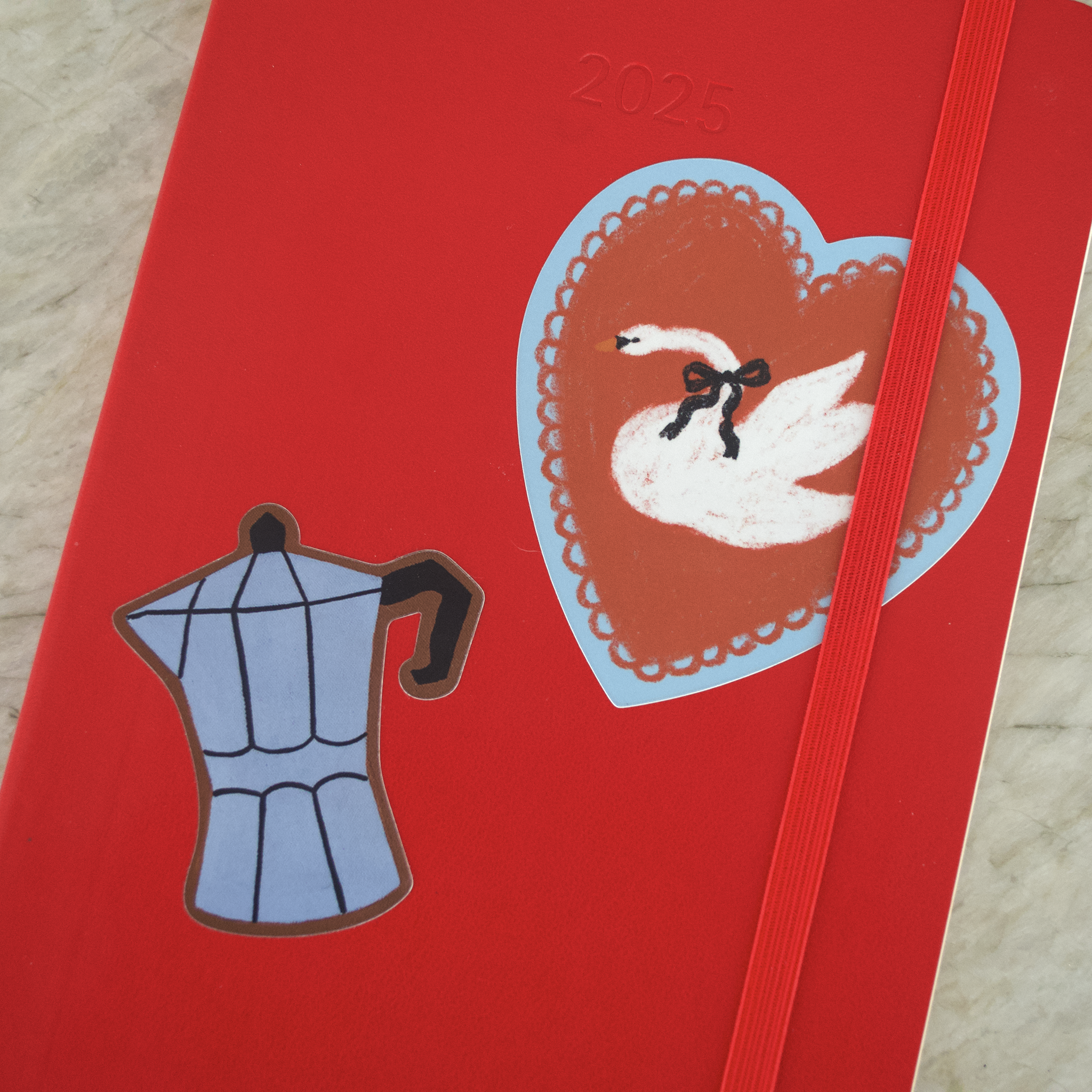 Swan Heart Sticker - Proper