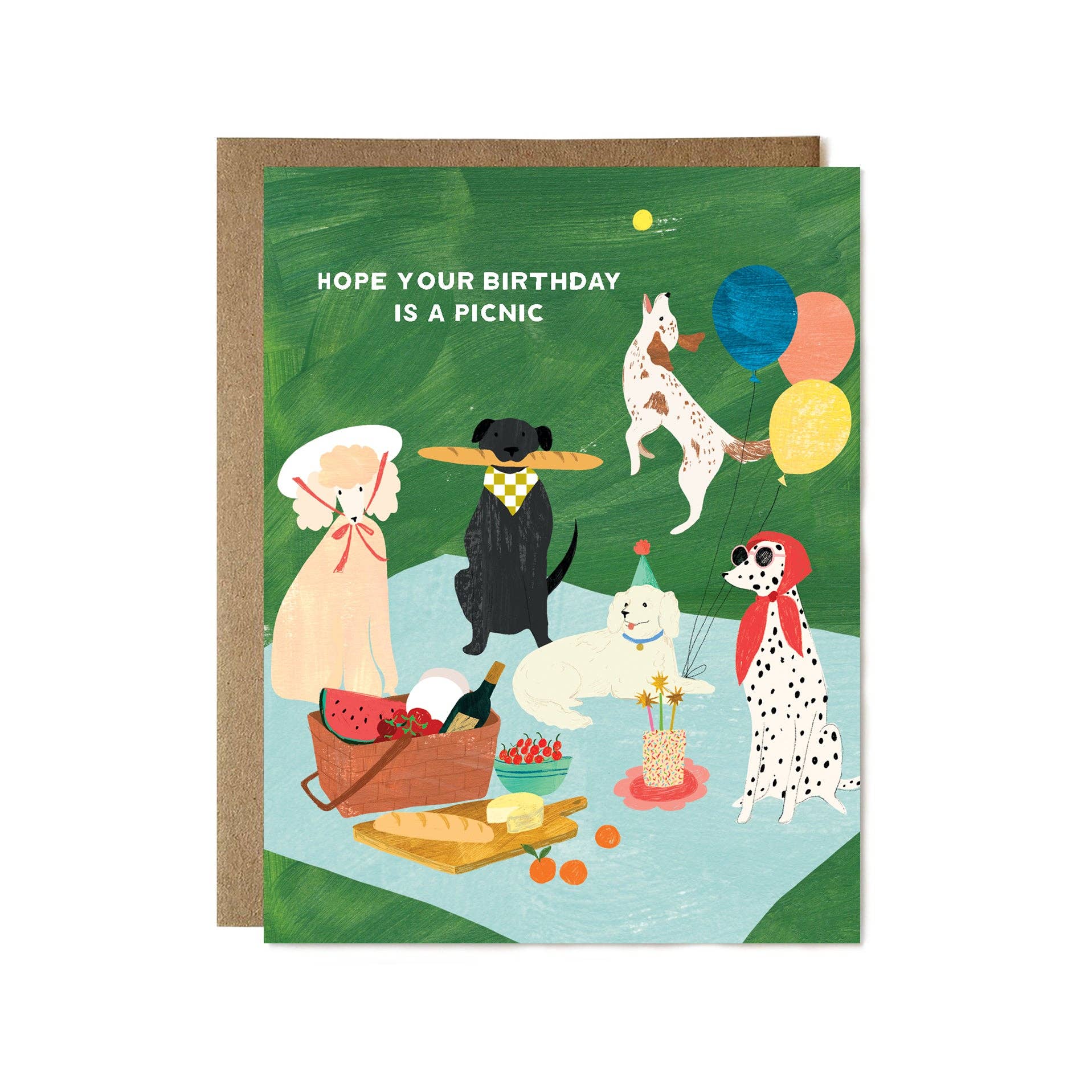 Dog Picnic Birthday Card - Proper