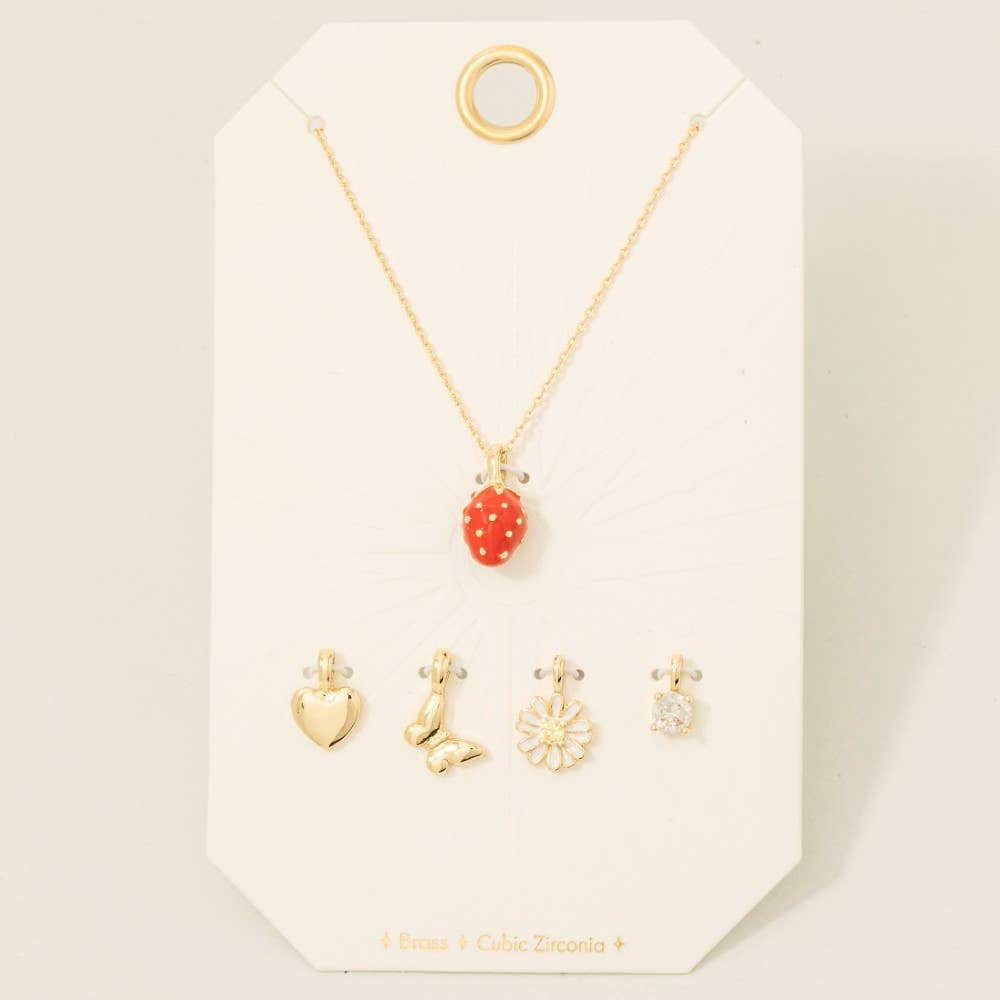 Strawberry Swappable Pendant Necklace - Proper