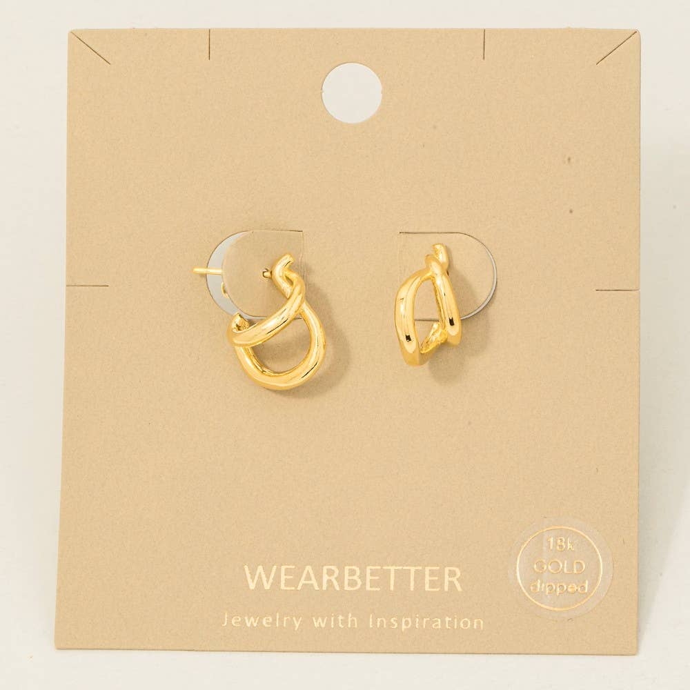 Gold Dipped Double Layered Hoop Earrings - Proper