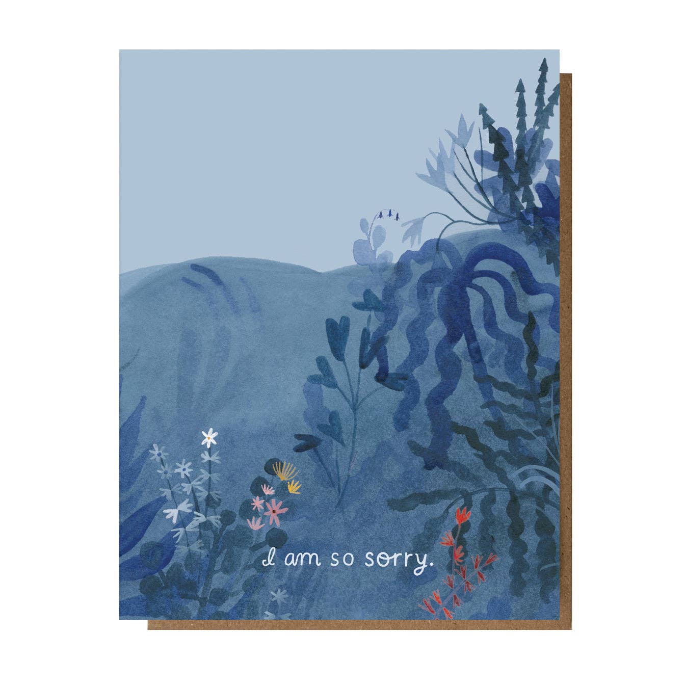 I Am So Sorry Blue Greeting Card - Proper