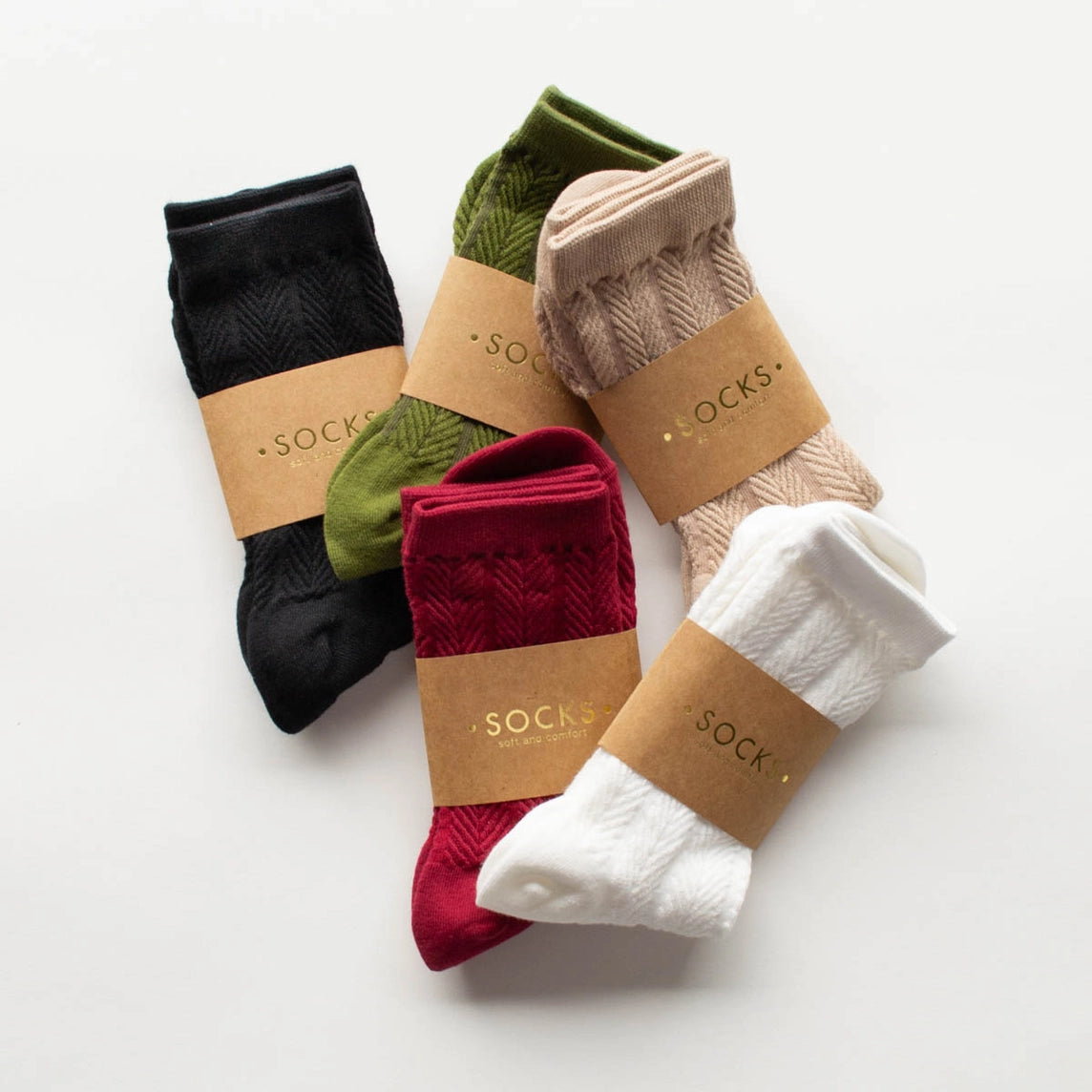 Zig Zag Solid Color Socks - Proper