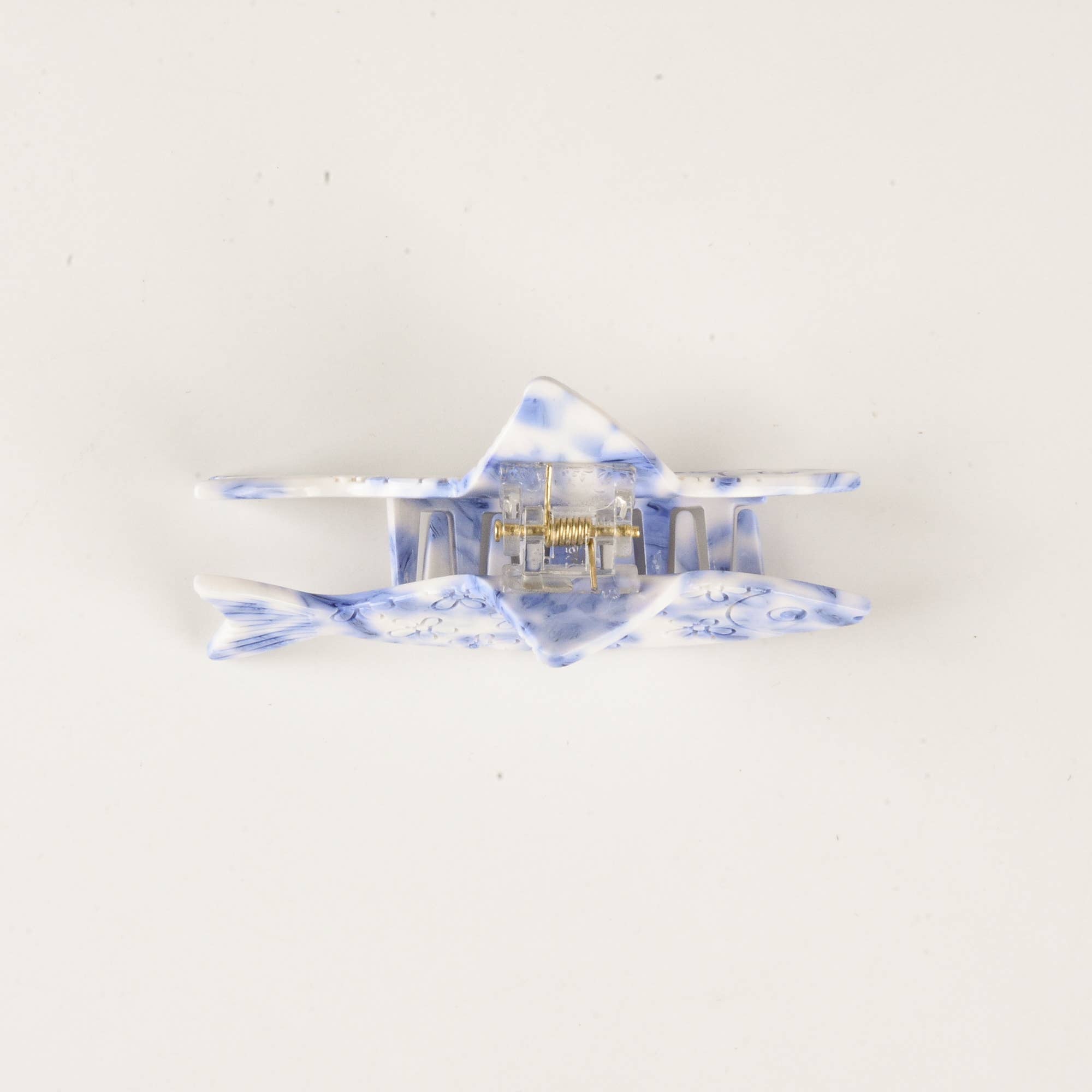 Floral Fish Claw Clip