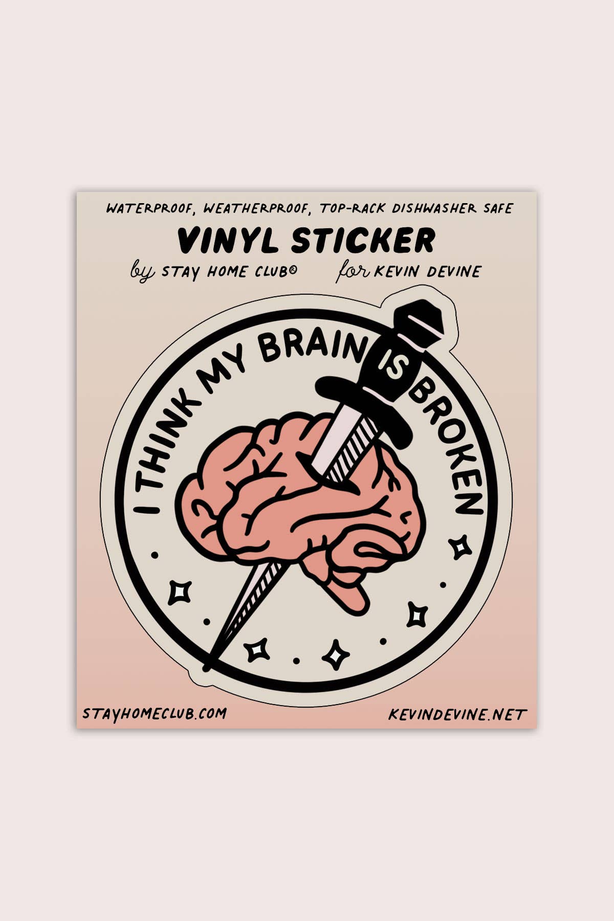 Brain is Broken Sticker | Waterproof Vinyl Sticker - Proper