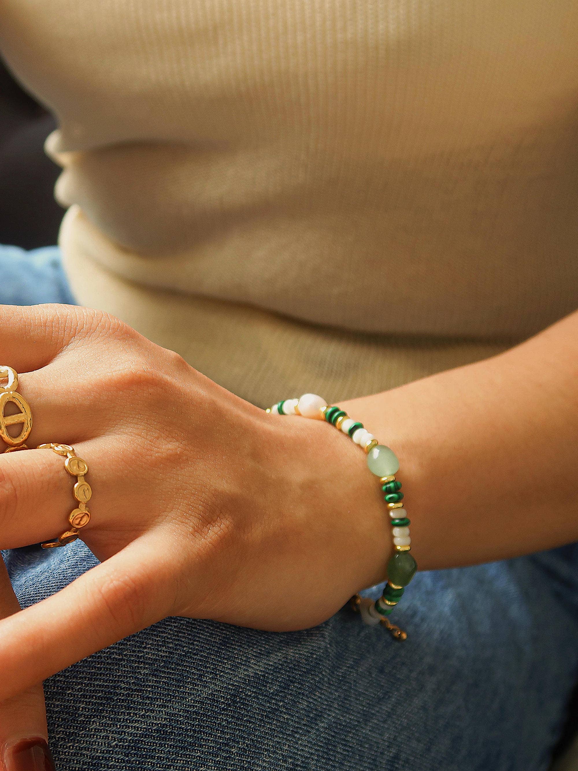 Stone and Bead Bracelet - Proper
