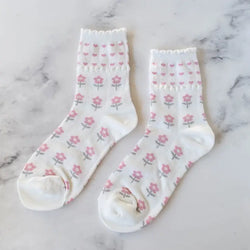 Daisy Heart Socks - Proper