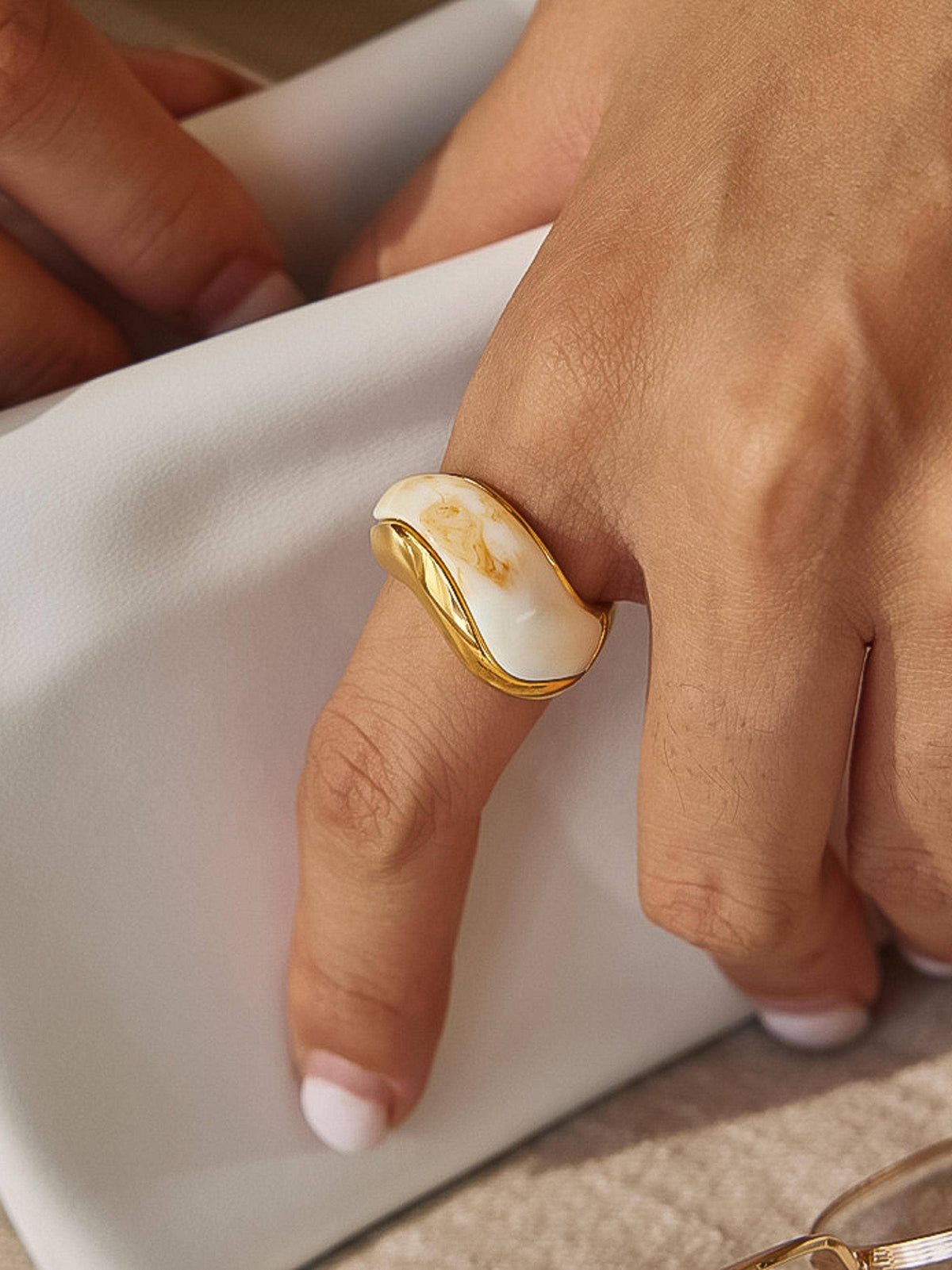 Fennel 18K Gold Non-Tarnish Statement Ring - Proper