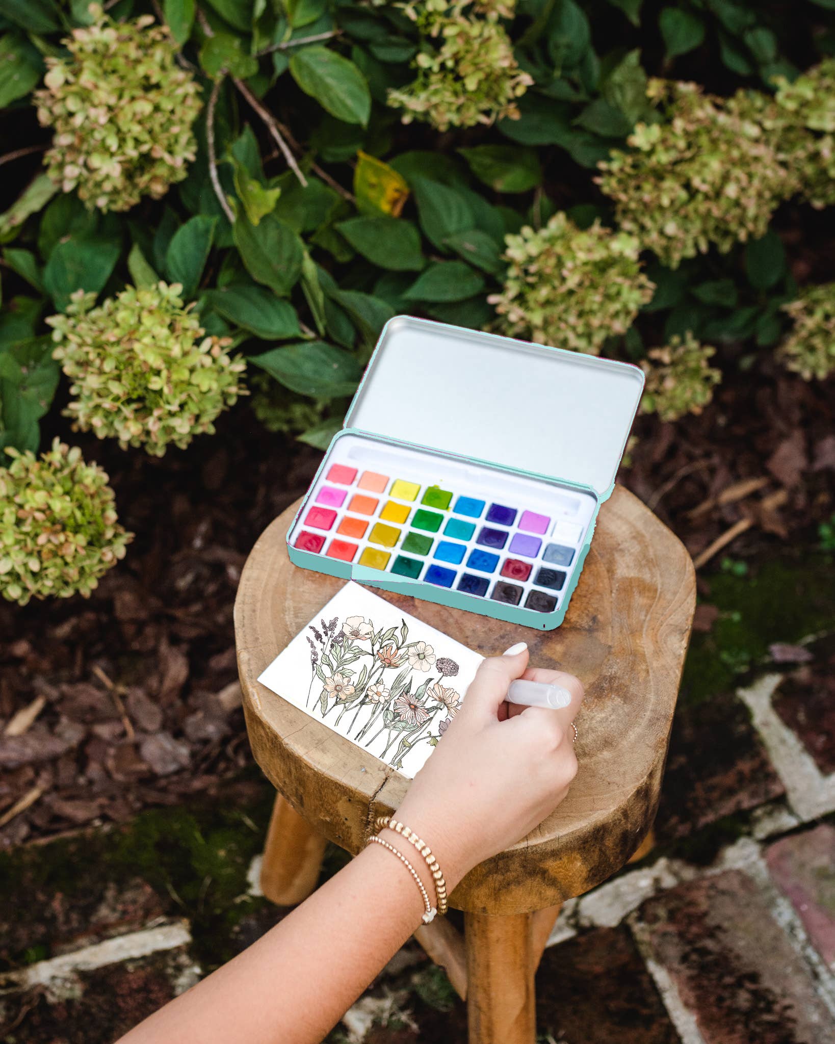 Wildflower Meadow Watercolor Painting Kit - Proper