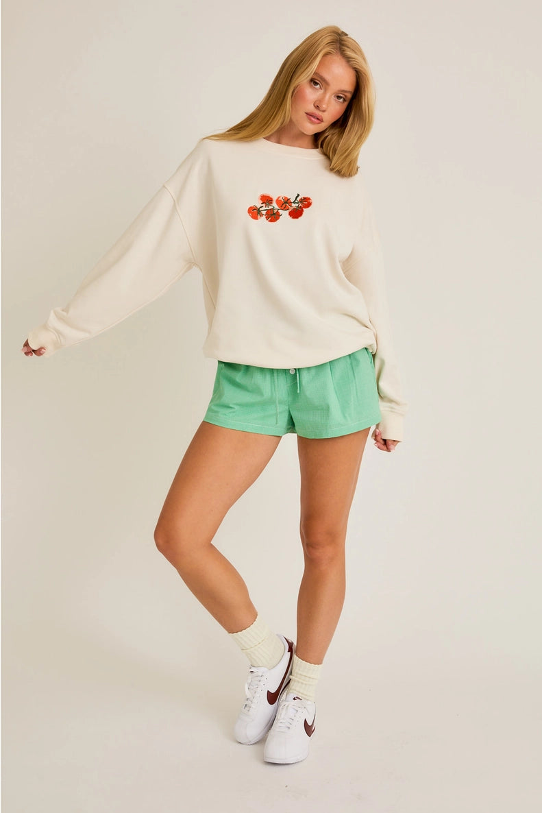 Tomato Embroidered Sweatshirt