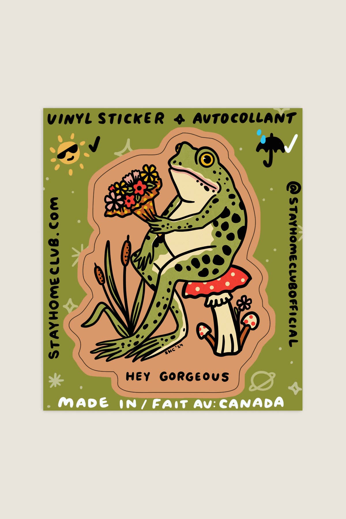 Hey Gorgeous Sticker | Waterproof Vinyl Sticker - Proper