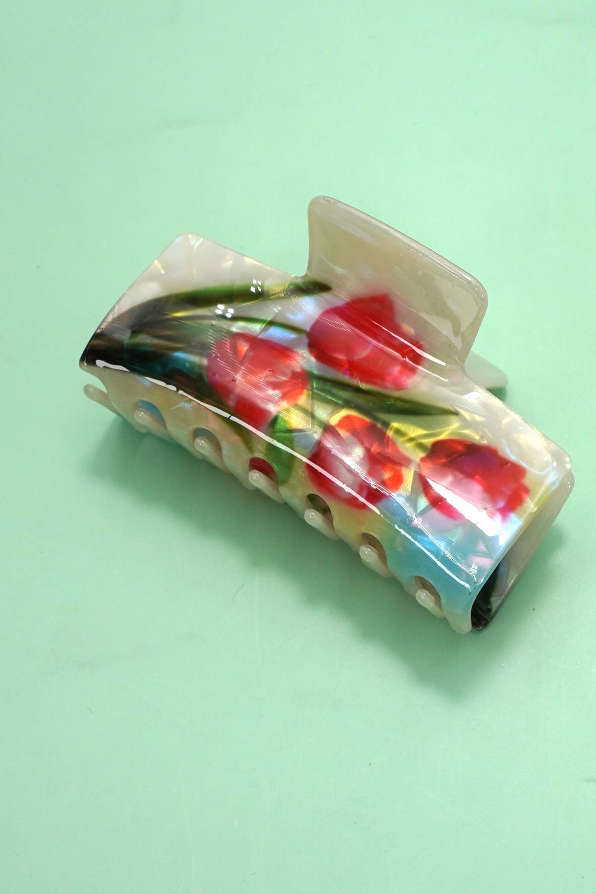 Floral Inlay Claw Clip - Proper